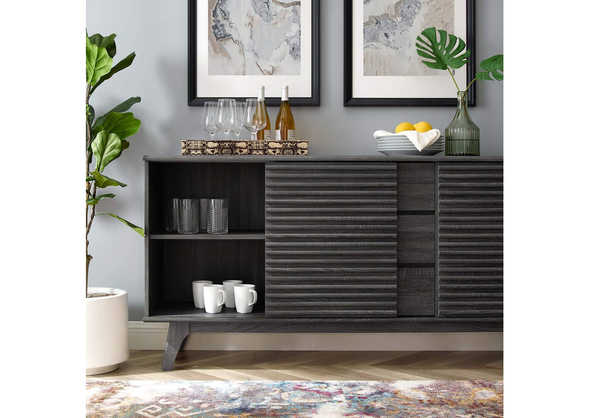 Render 63" Sideboard Buffet Table or TV Stand,Modway