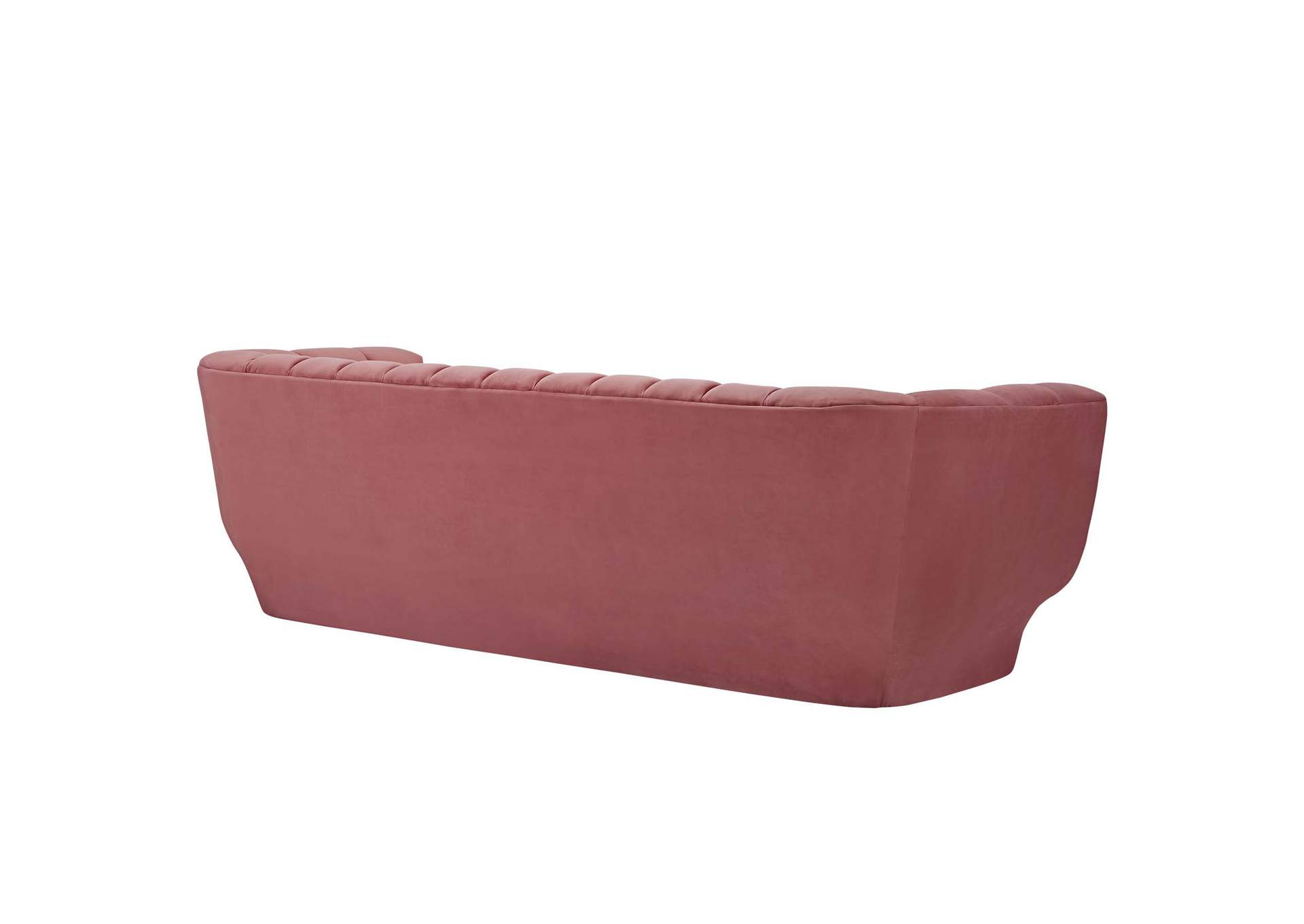 Dusty Rose Entertain Vertical Channel Tufted Performance Velvet Sofa,Modway