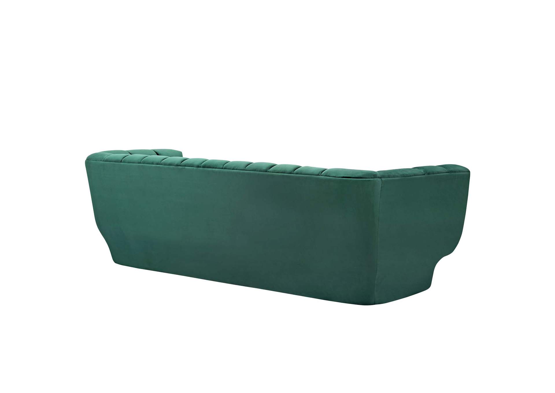 Green Entertain Vertical Channel Tufted Performance Velvet Sofa,Modway