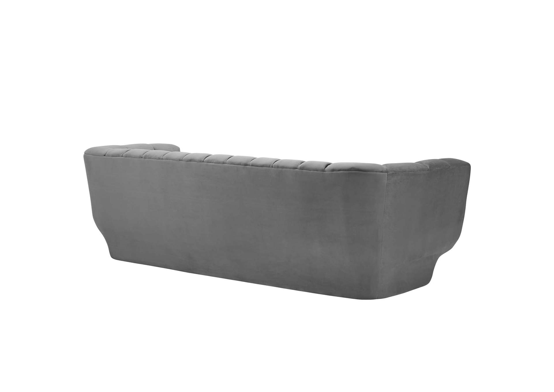 Gray Entertain Vertical Channel Tufted Performance Velvet Sofa,Modway