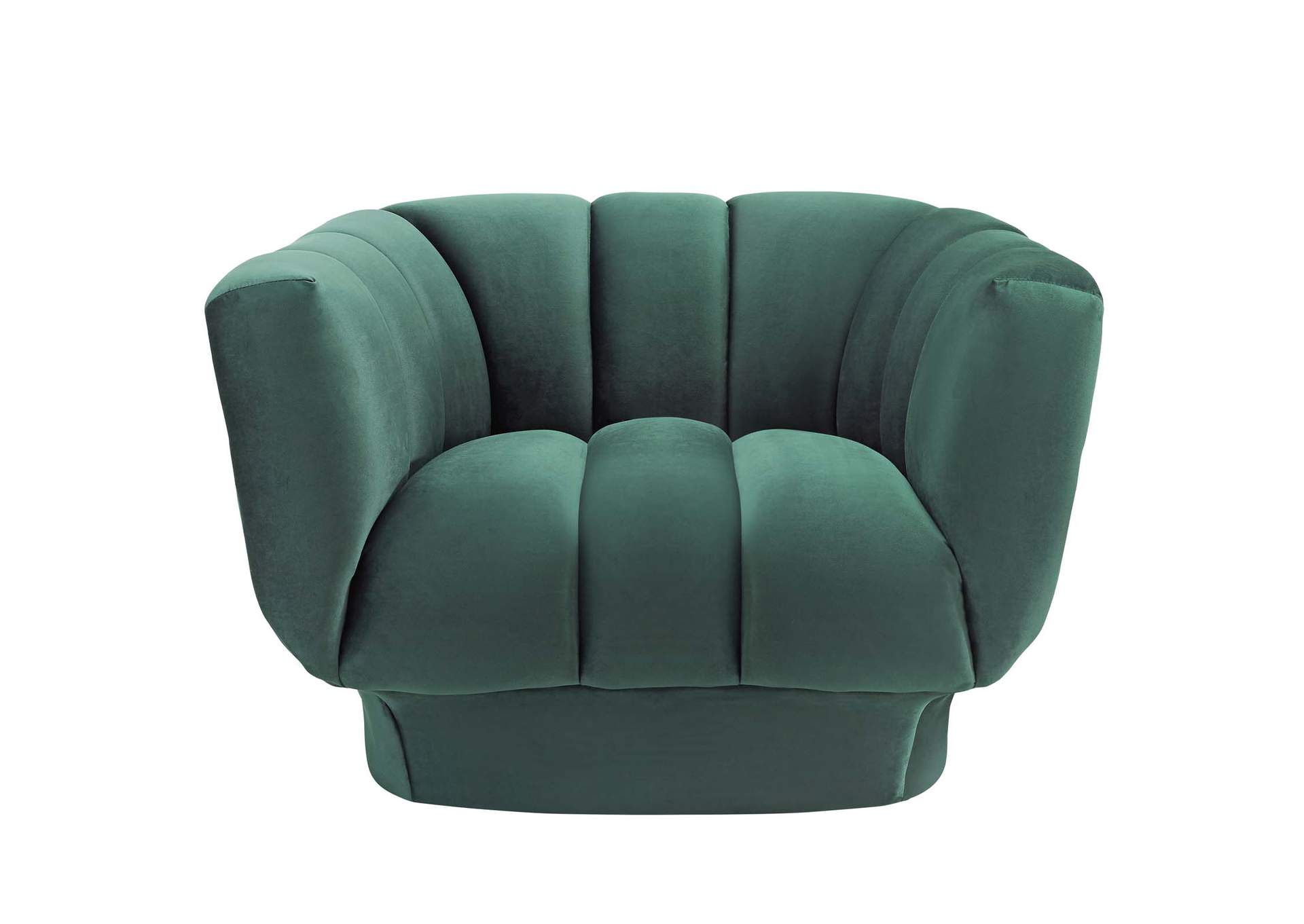 Green Entertain Vertical Channel Tufted Performance Velvet Arm Chair,Modway