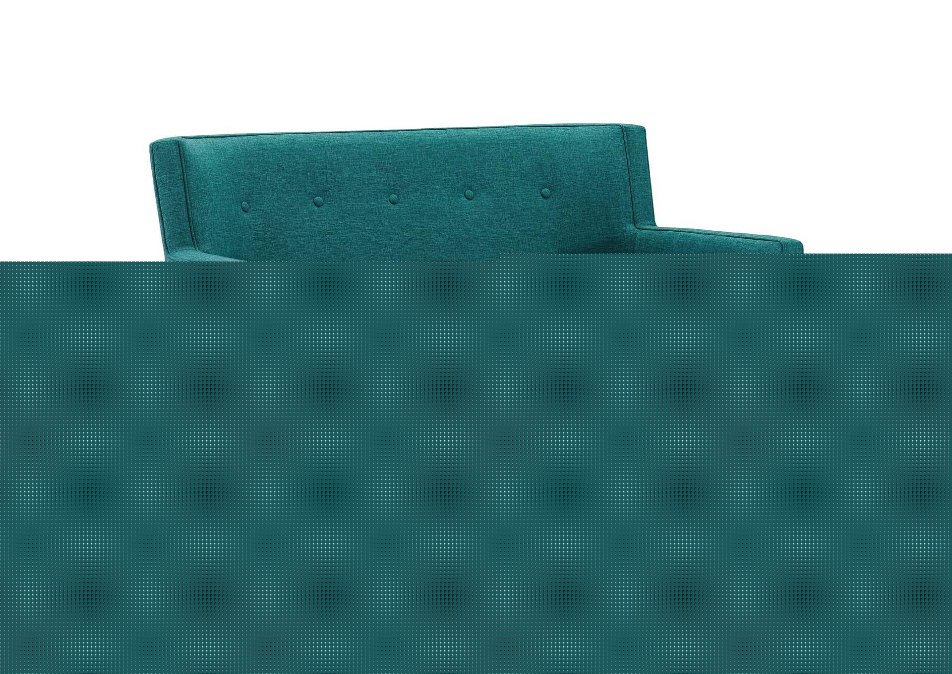 Teal Sheer Upholstered Fabric Loveseat,Modway