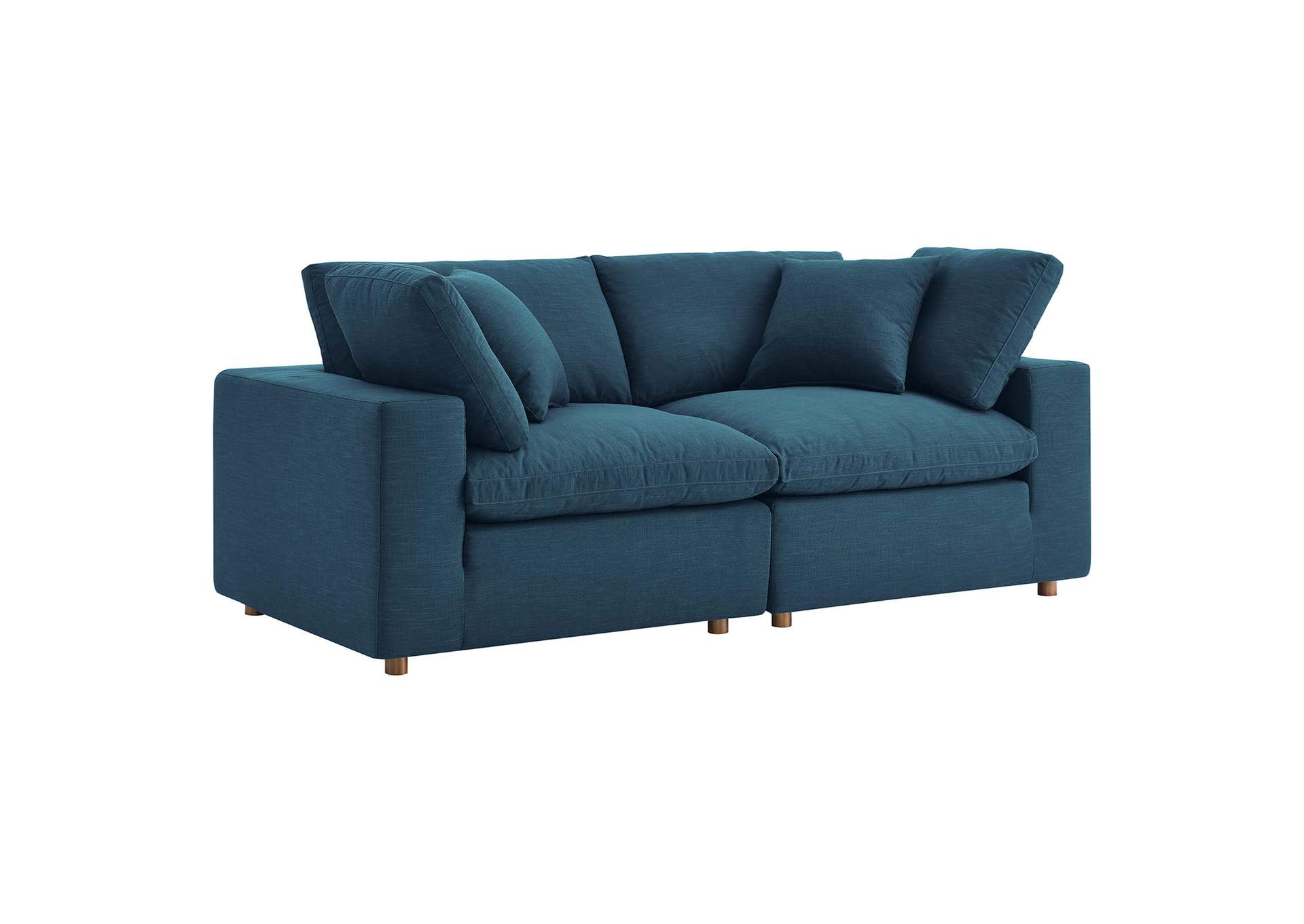 Azure Commix Down Filled Overstuffed 2 Piece Sectional Sofa Set,Modway