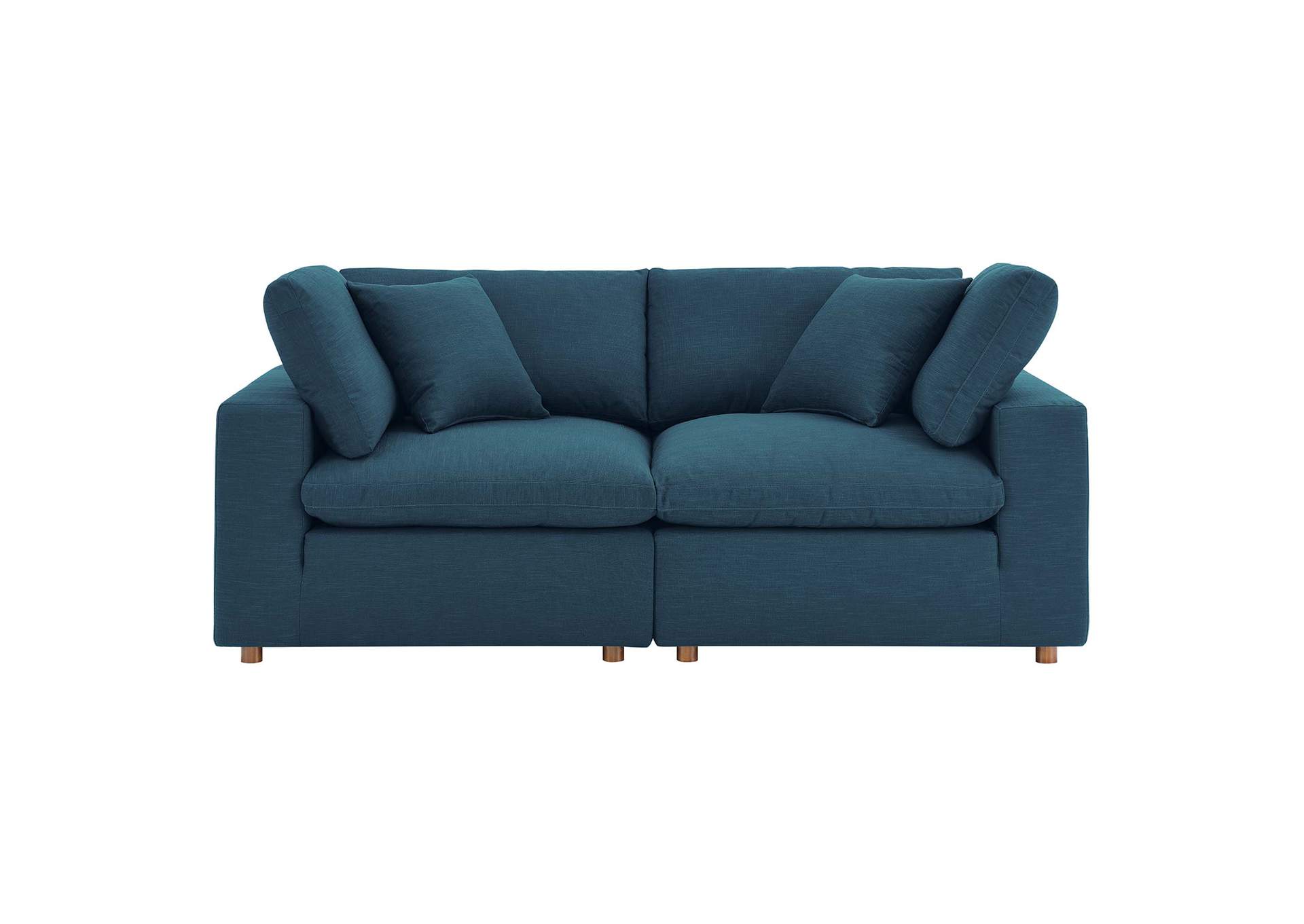 Azure Commix Down Filled Overstuffed 2 Piece Sectional Sofa Set,Modway