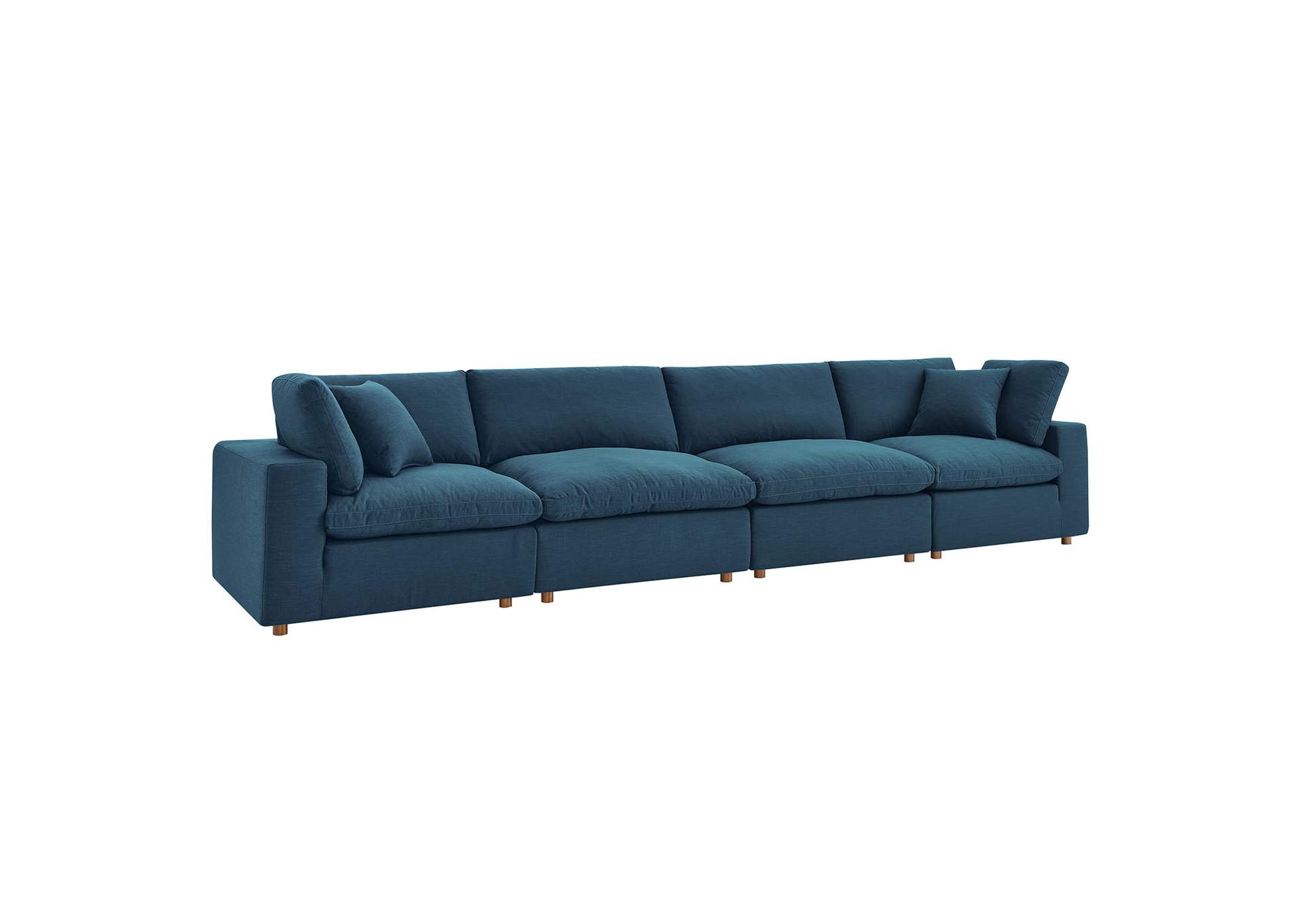 Azure Commix Down Filled Overstuffed 4 Piece Sectional Sofa Set,Modway