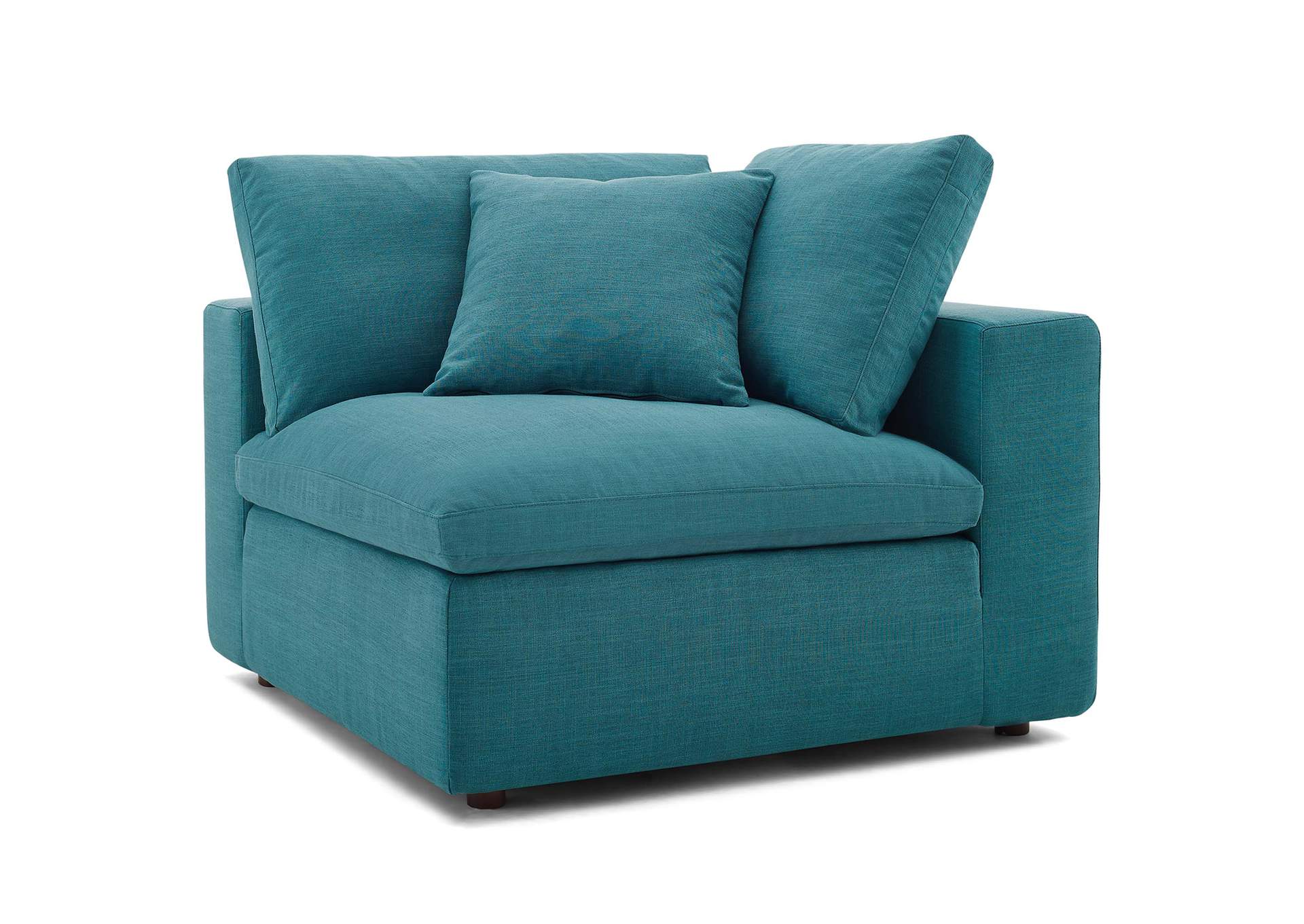 Teal Commix Down Filled Overstuffed 6 Piece Sectional Sofa Set,Modway