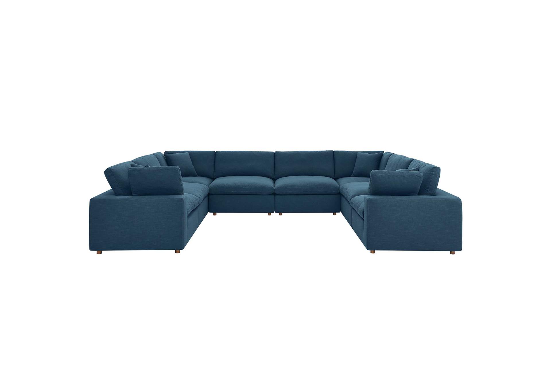 Azure Commix Down Filled Overstuffed 8 Piece Sectional Sofa Set,Modway
