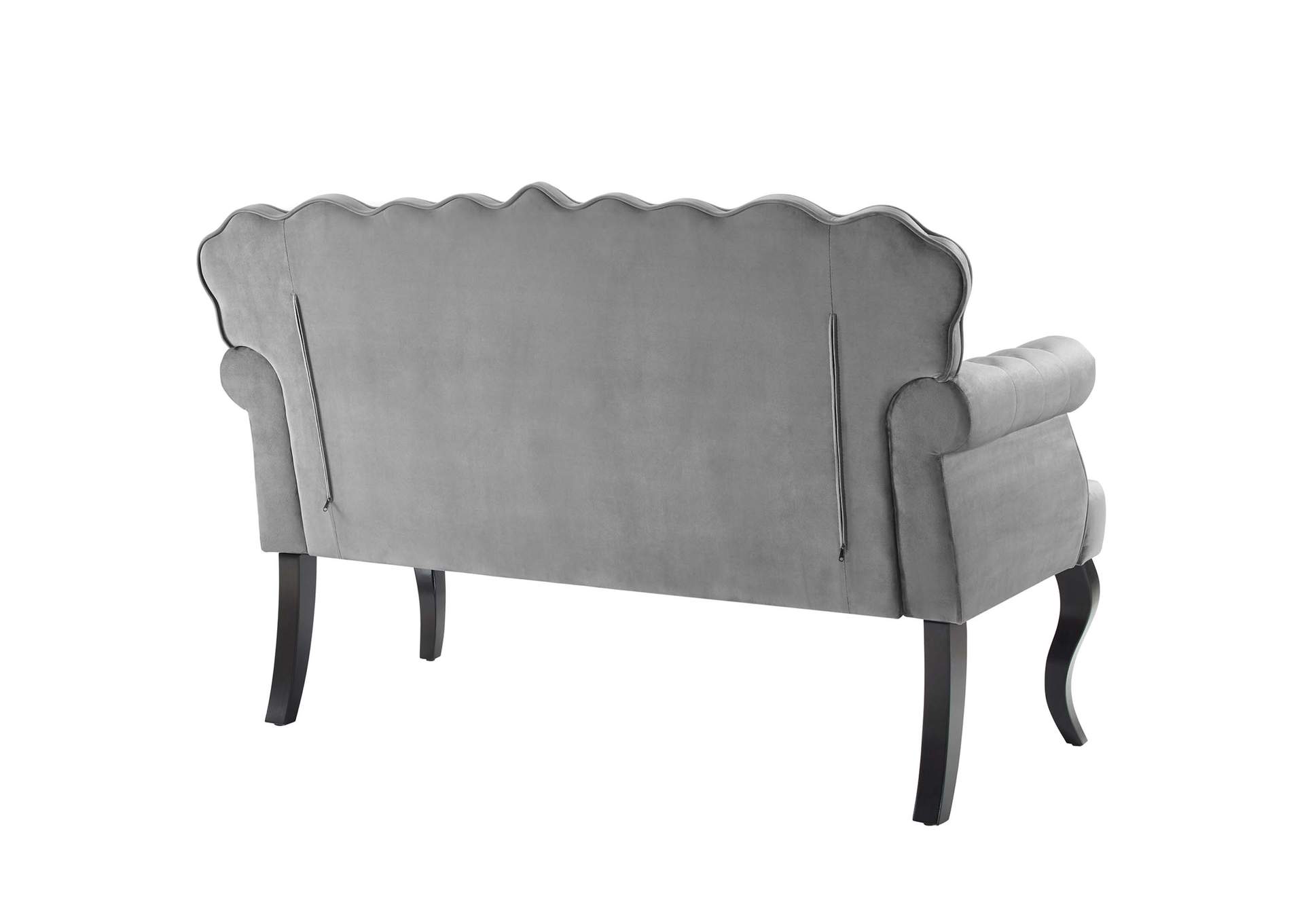 Gray Viola Chesterfield Button Tufted Loveseat Performance Velvet Settee,Modway