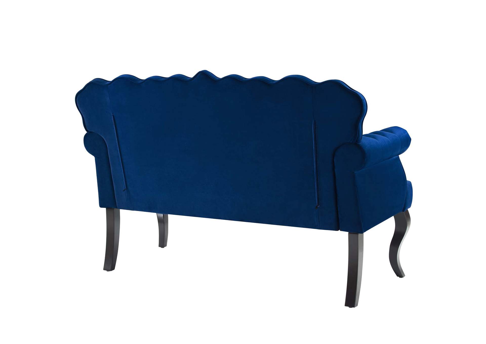 Navy Viola Chesterfield Button Tufted Loveseat Performance Velvet Settee,Modway