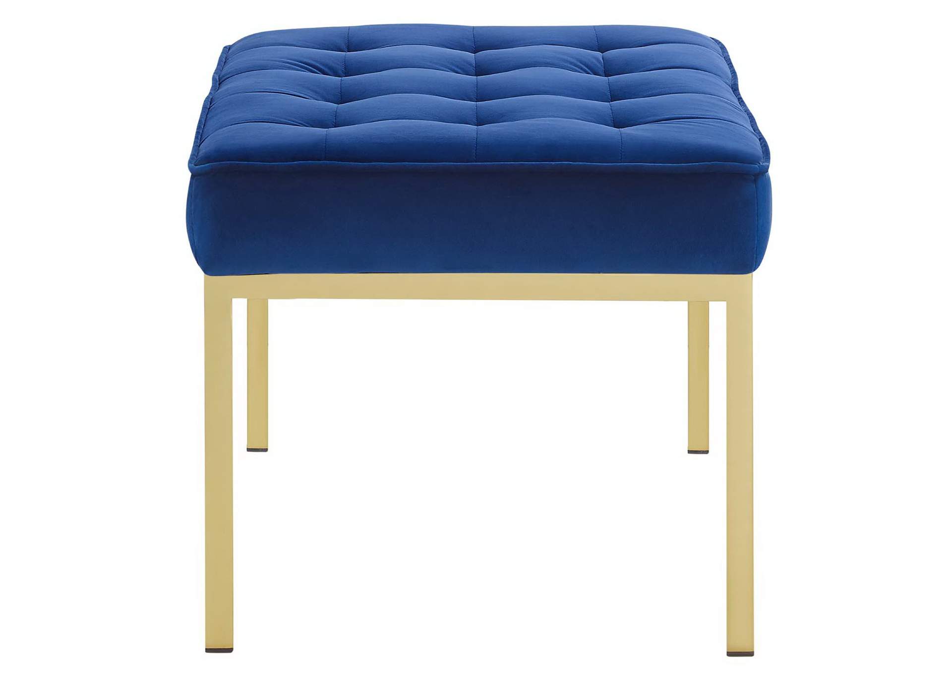 Gold Navy Loft Gold Stainless Steel Leg Medium Performance Velvet Bench,Modway