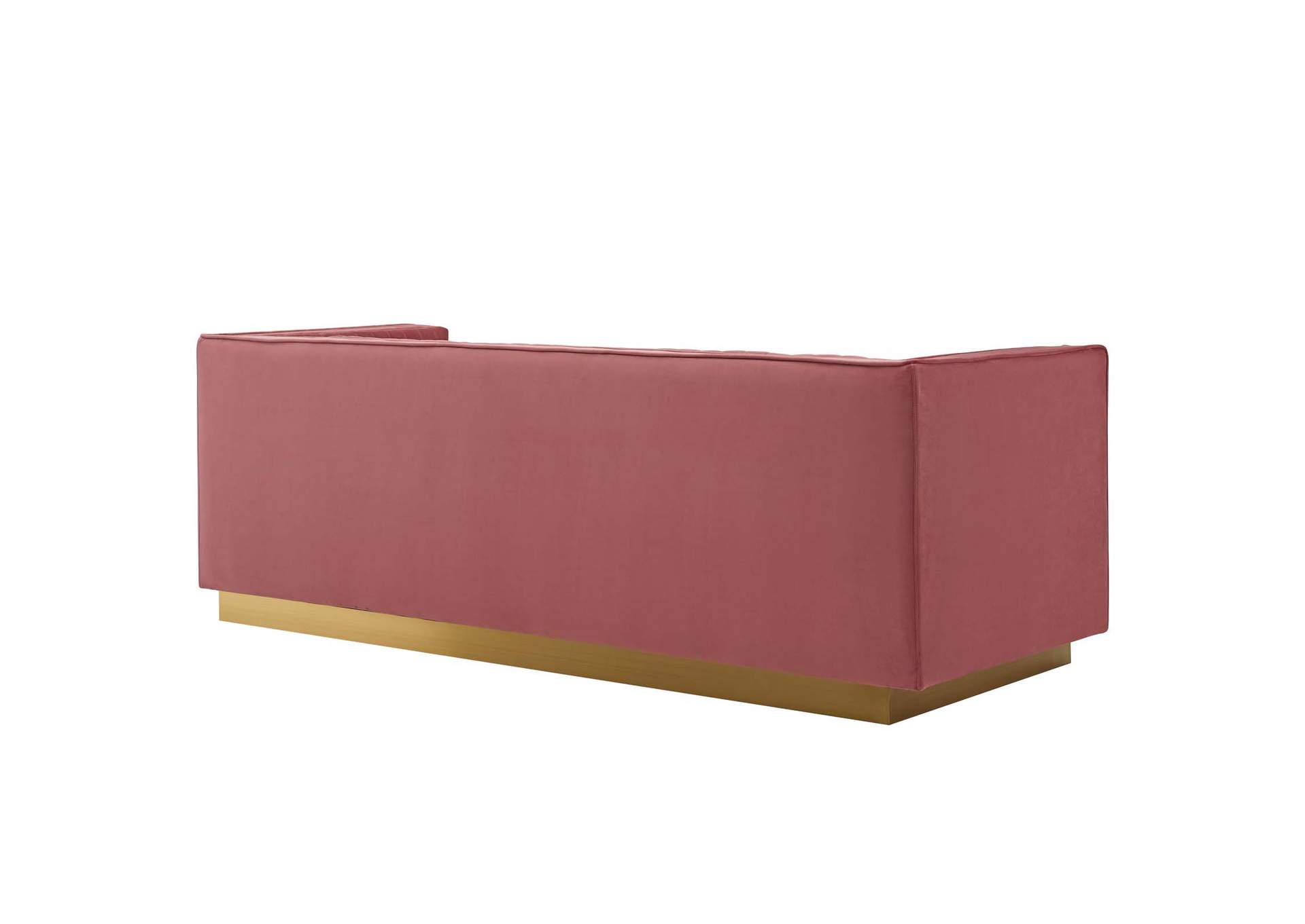Dusty Rose Sanguine Vertical Channel Tufted Performance Velvet Sofa,Modway