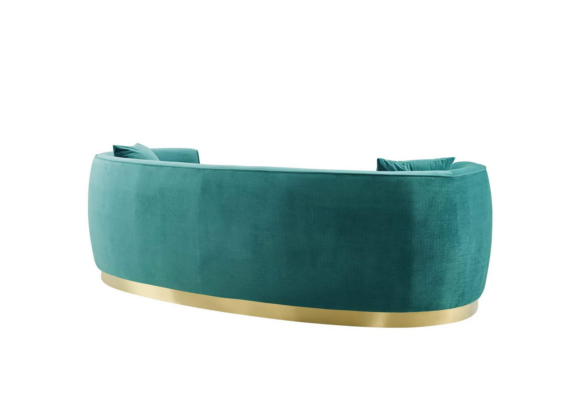 Teal Resolute Curved Performance Velvet Sofa,Modway