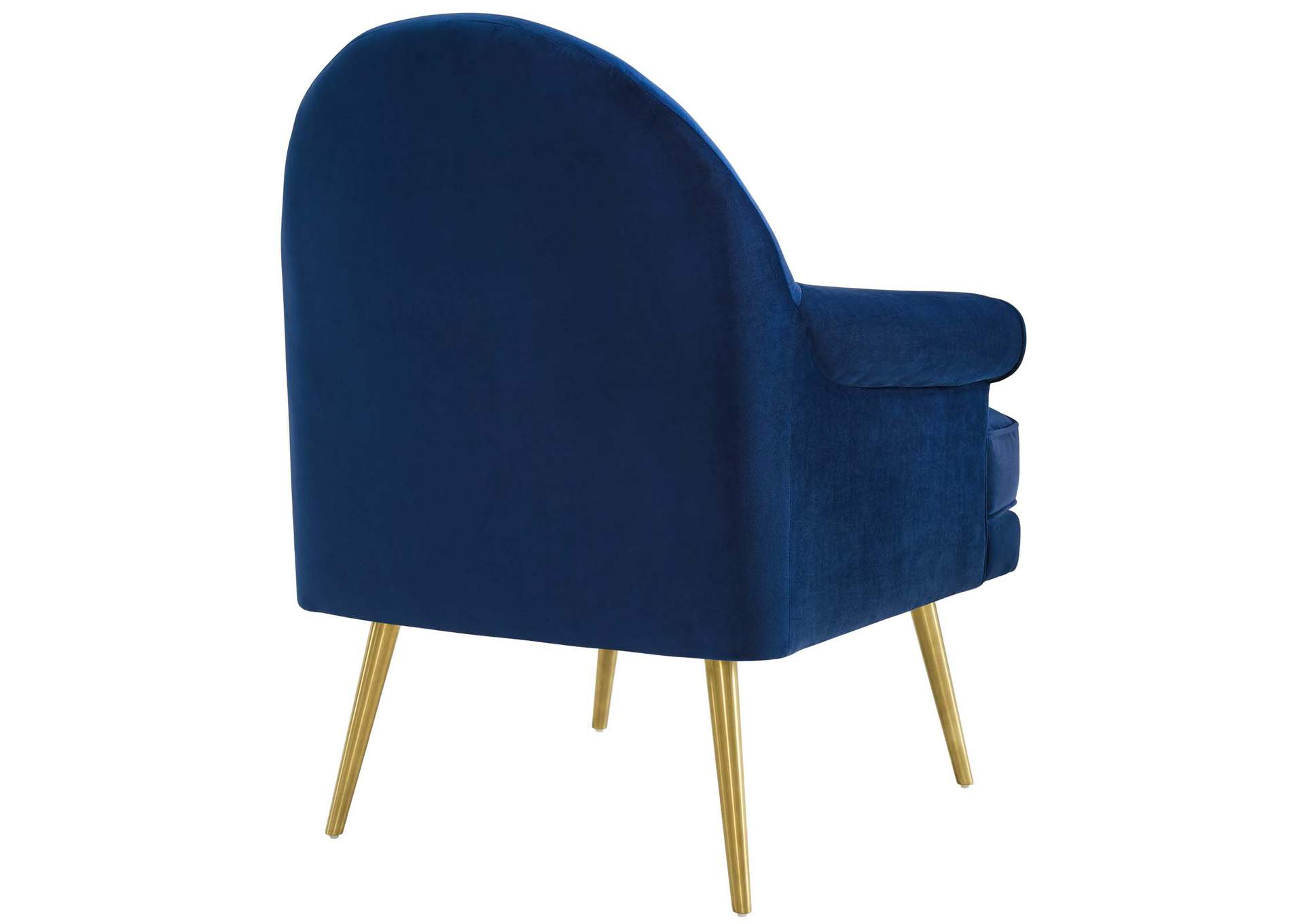 Navy Revive Tufted Button Accent Performance Velvet Arm Chair,Modway