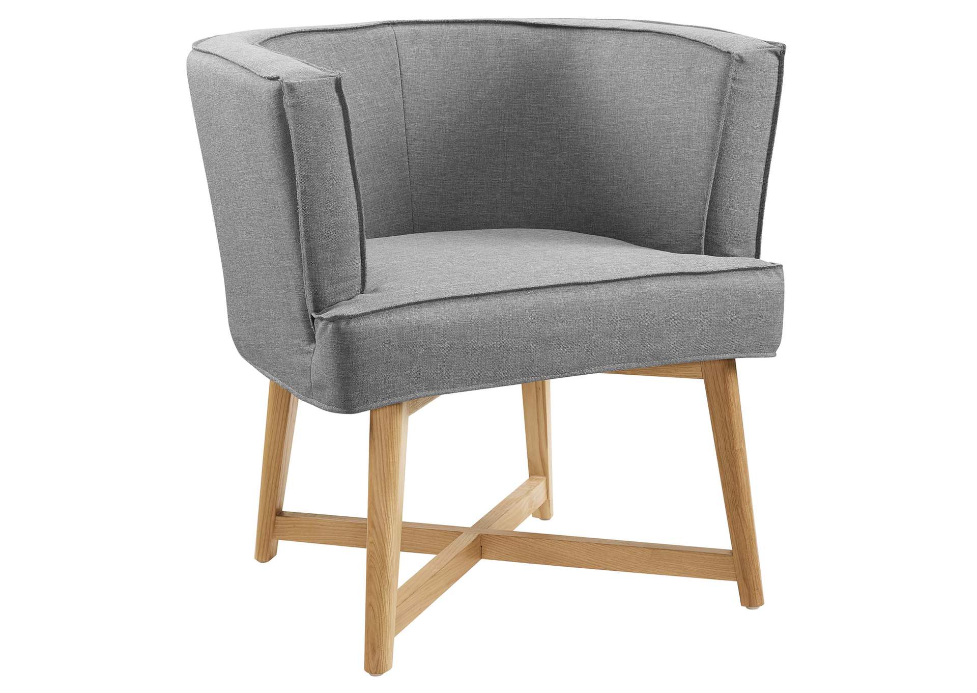 Anders Light Gray Upholstered Fabric Accent Chair,Modway