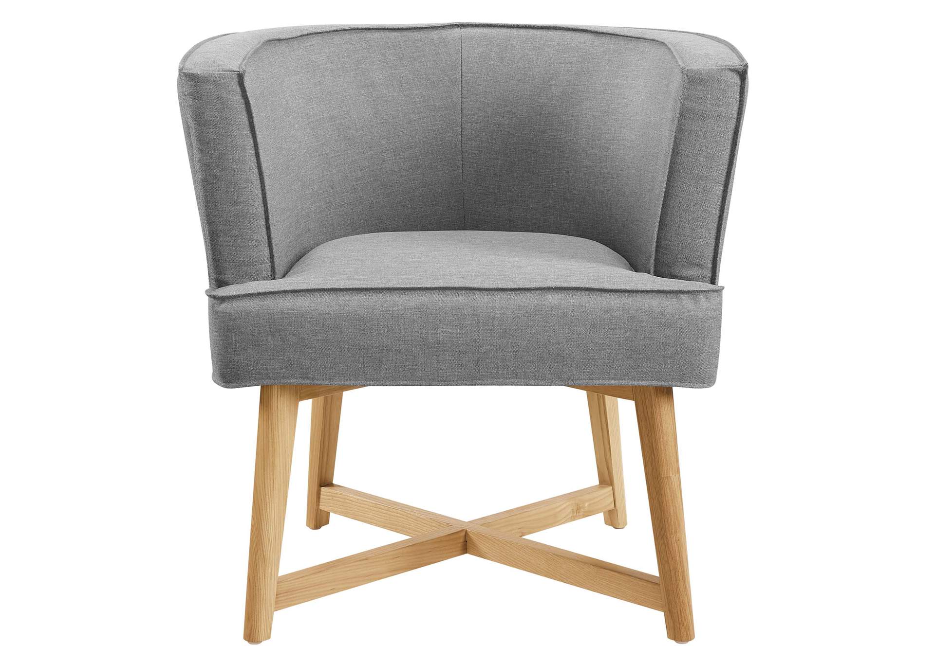 Anders Light Gray Upholstered Fabric Accent Chair,Modway