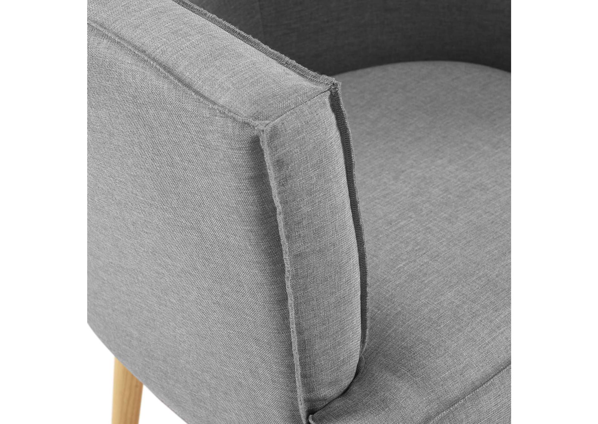 Anders Light Gray Upholstered Fabric Accent Chair,Modway