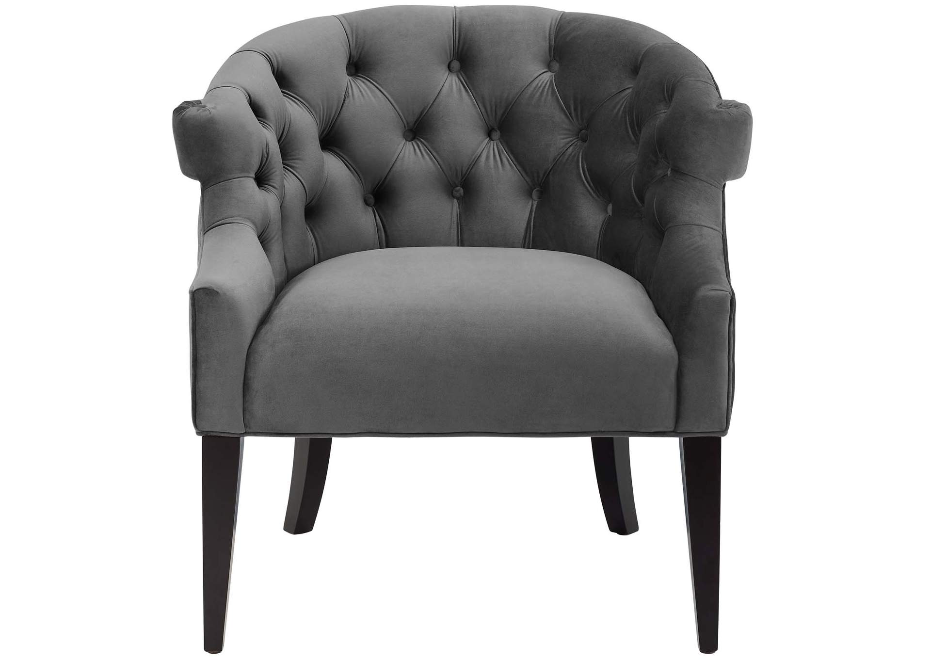 Gray Precept Accent Performance Velvet Arm Chair,Modway