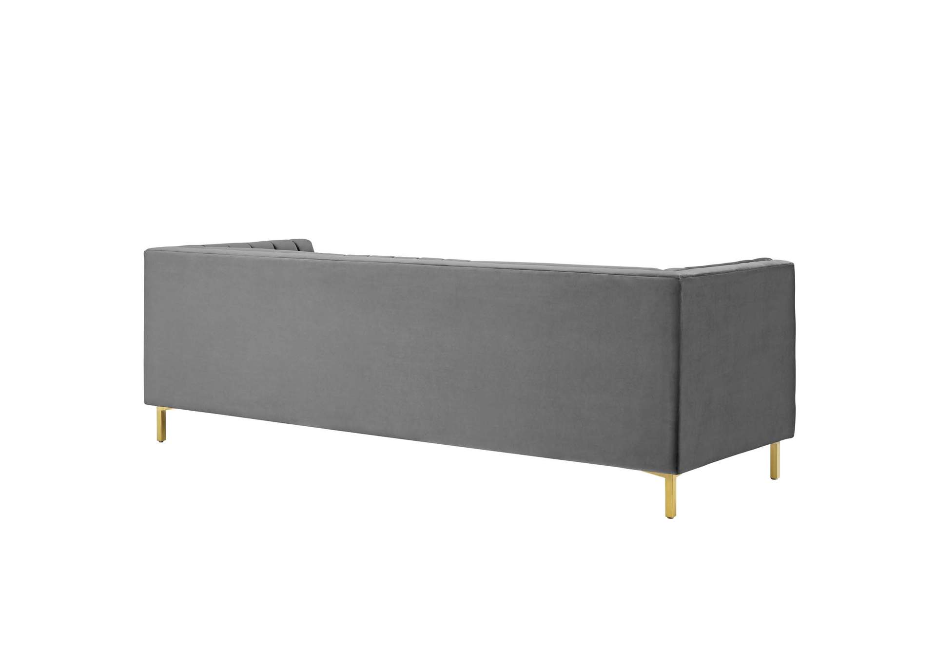 Gray Ingenuity Channel Tufted Performance Velvet Sofa,Modway