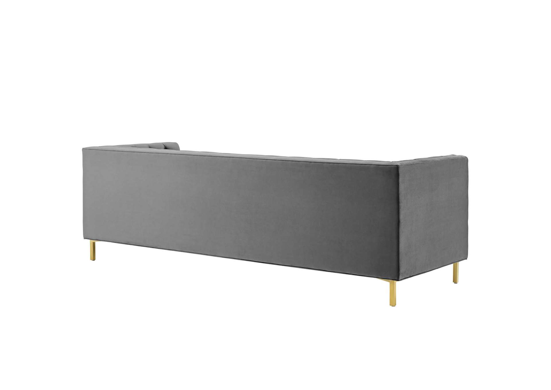 Gray Delight Tufted Button Performance Velvet Sofa,Modway
