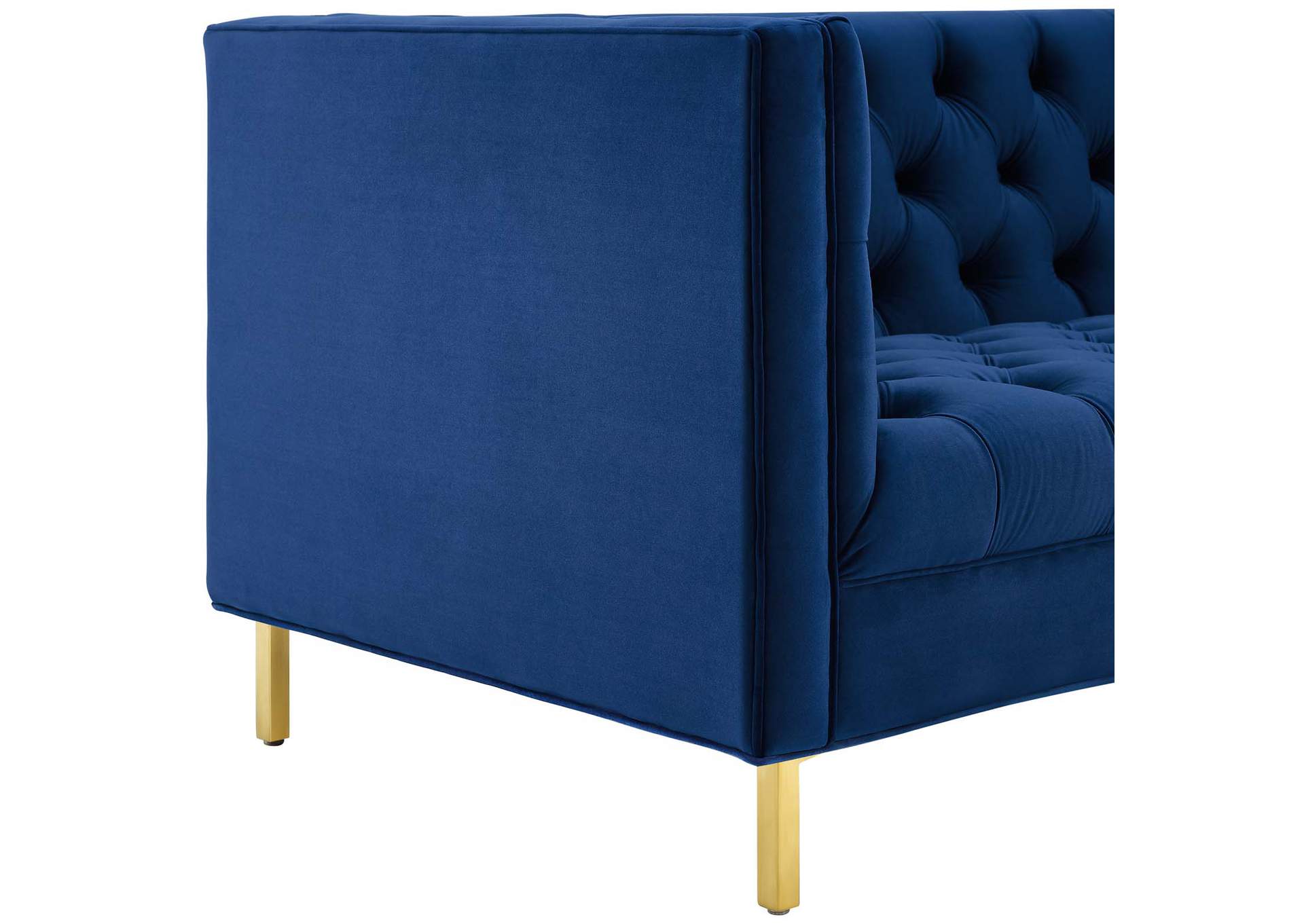 Navy Delight Tufted Button Performance Velvet Sofa,Modway