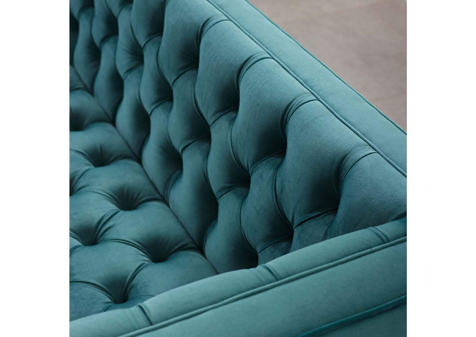 Sea Blue Delight Tufted Button Performance Velvet Sofa,Modway