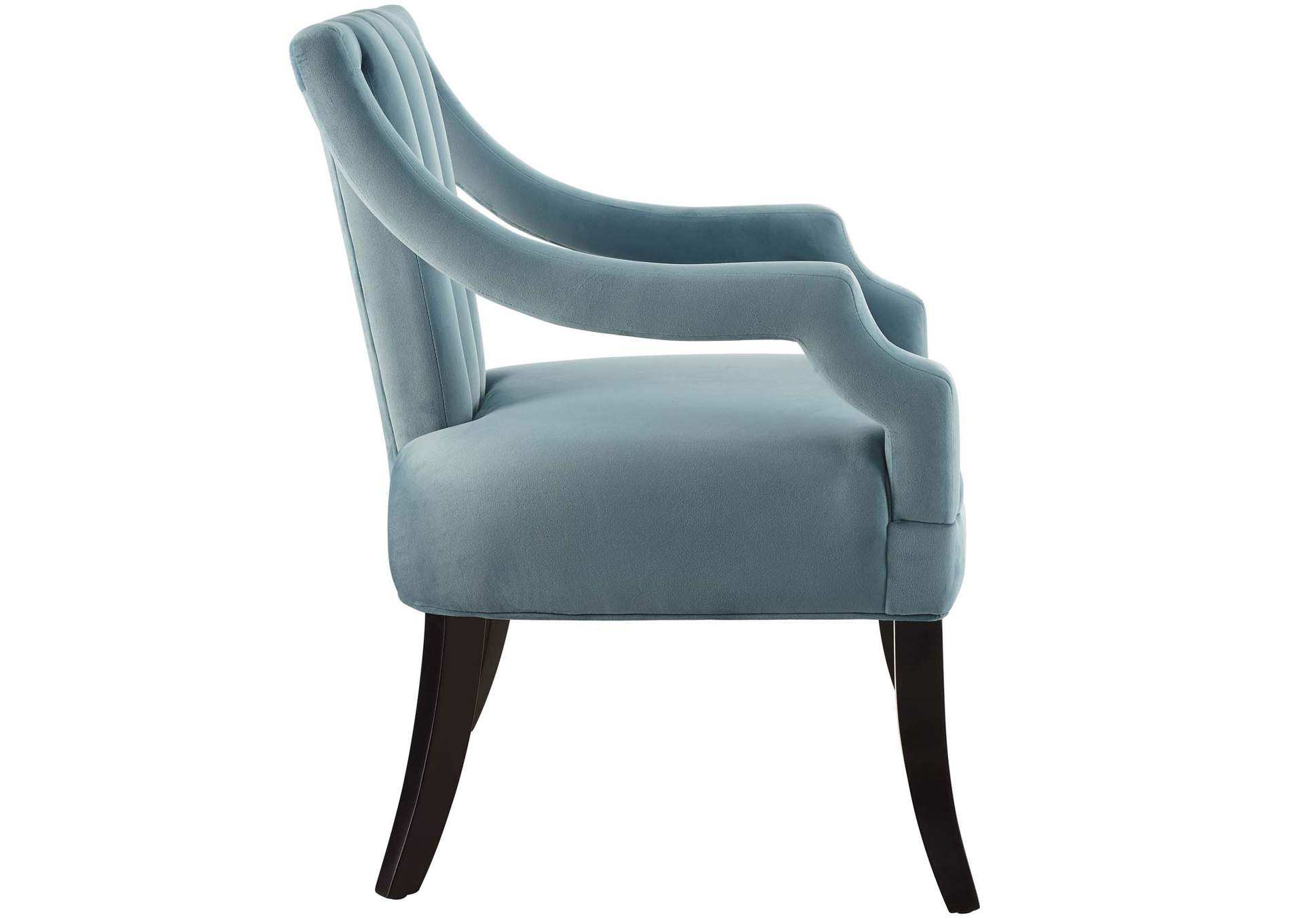 Light Blue Harken Performance Velvet Accent Chair,Modway