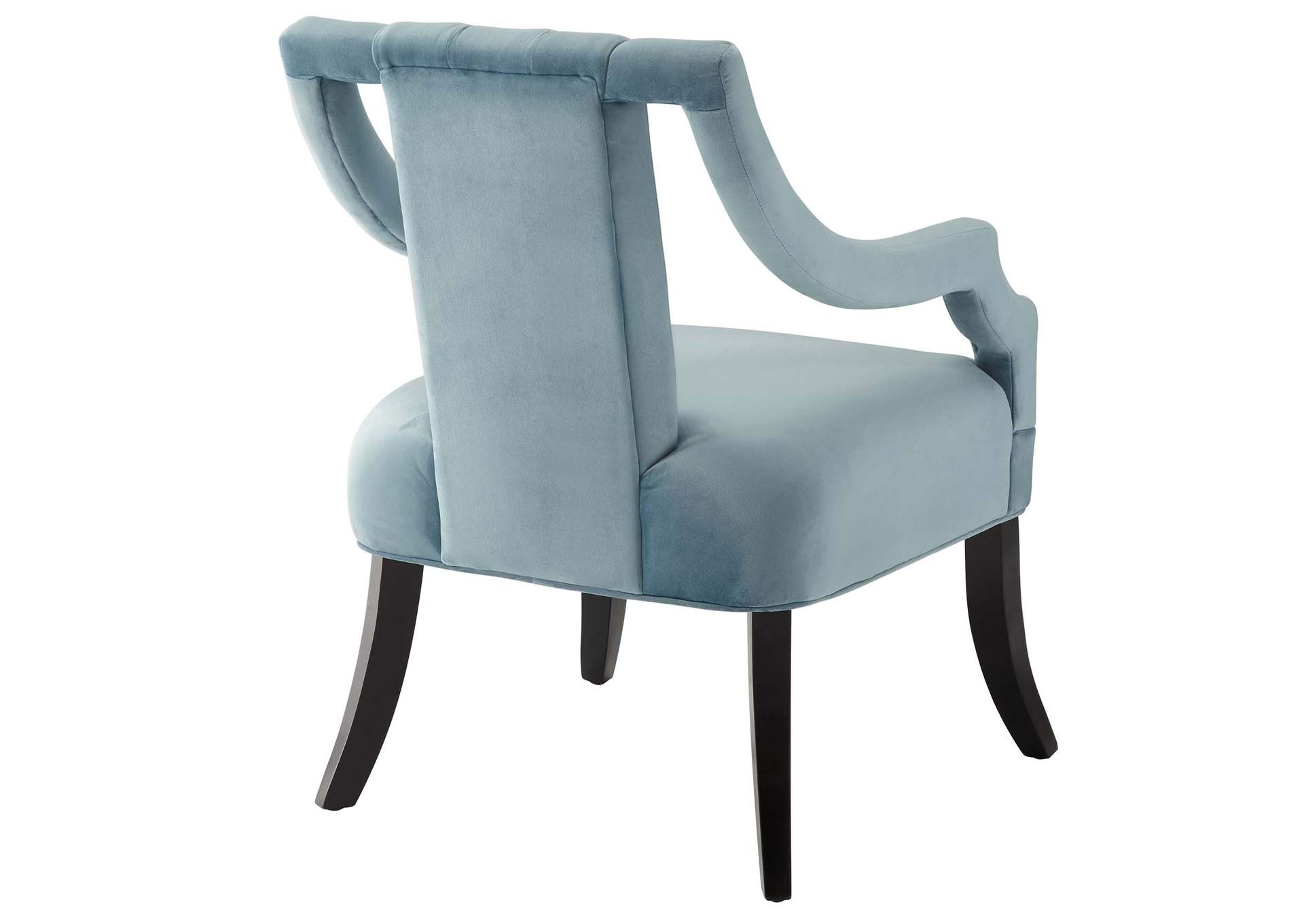 Light Blue Harken Performance Velvet Accent Chair,Modway