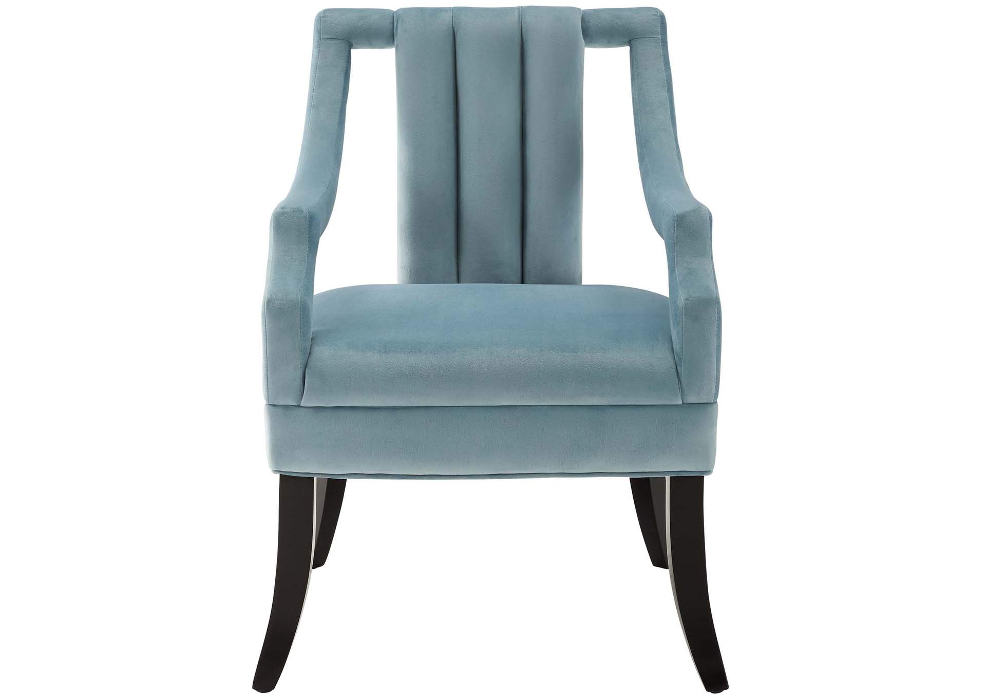 Light Blue Harken Performance Velvet Accent Chair,Modway