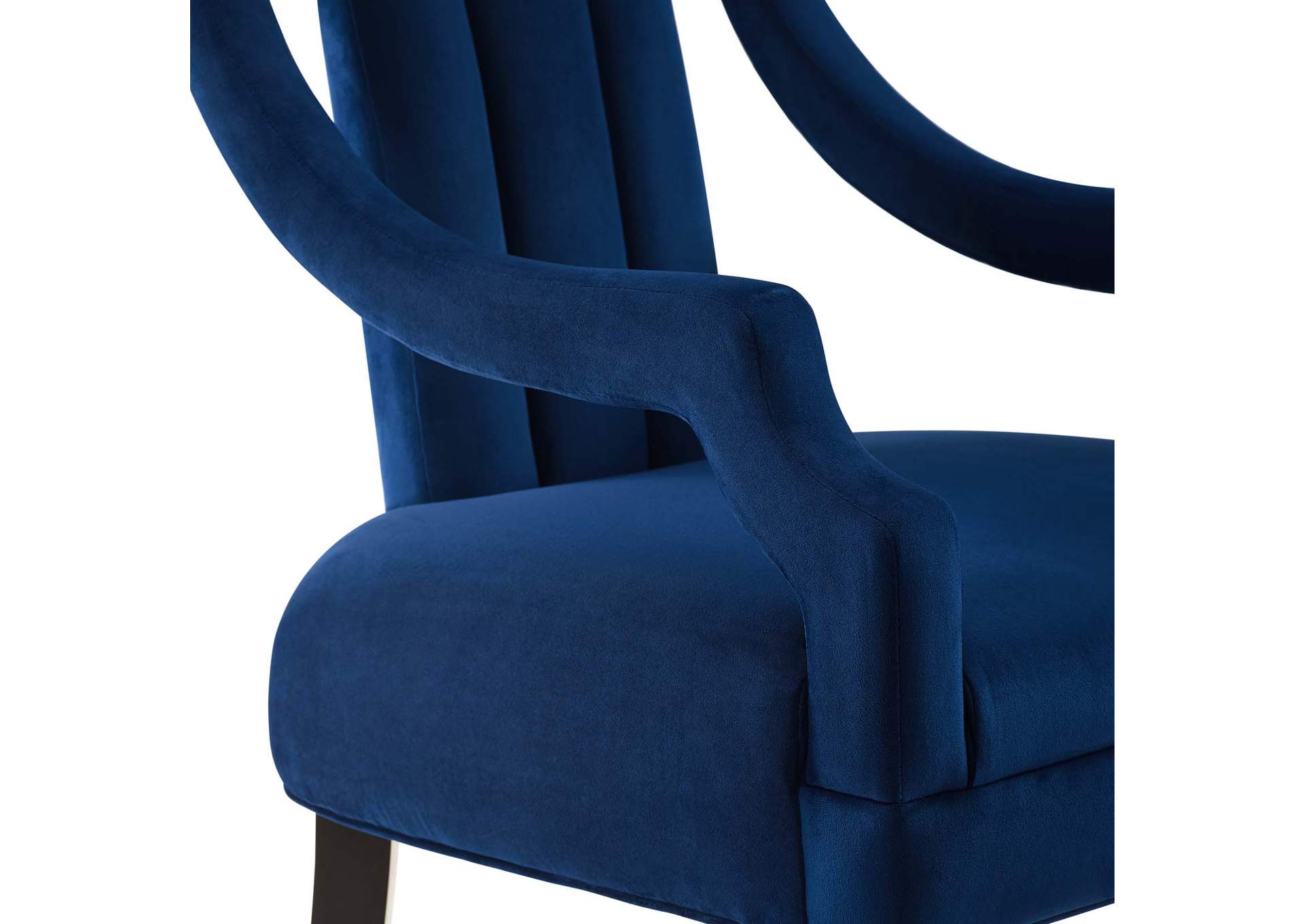 Navy Harken Performance Velvet Accent Chair,Modway