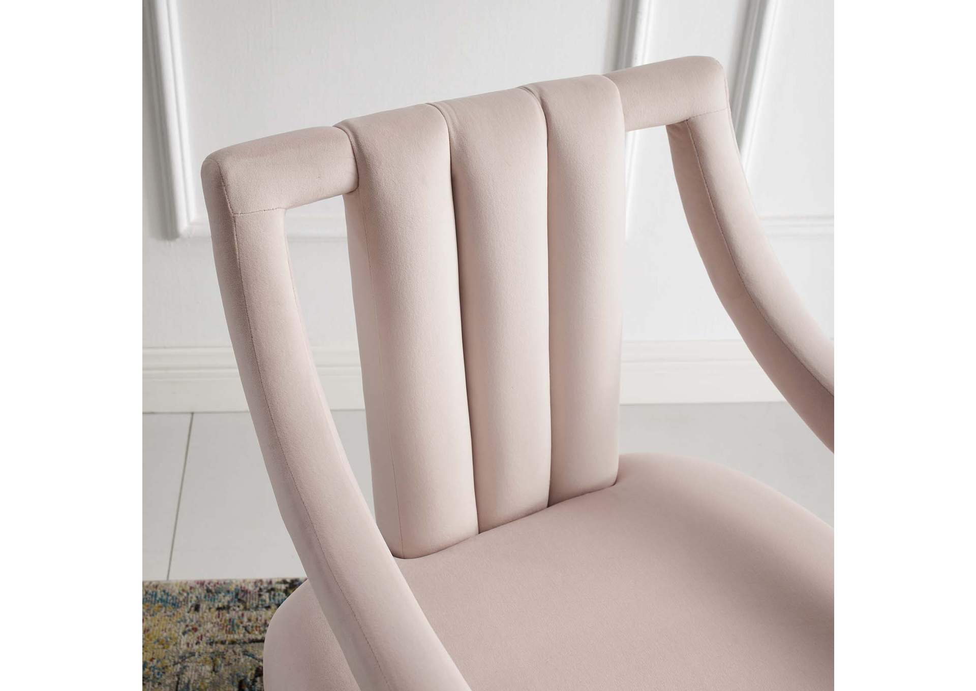 Pink Harken Performance Velvet Accent Chair,Modway