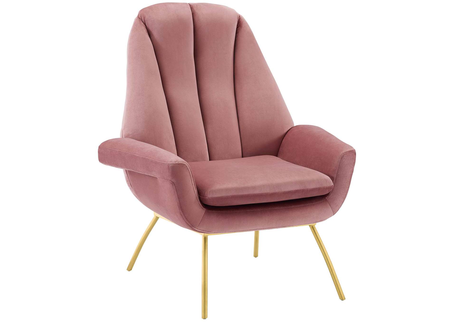 Dusty Rose Summit Accent Performance Velvet Arm Chair,Modway