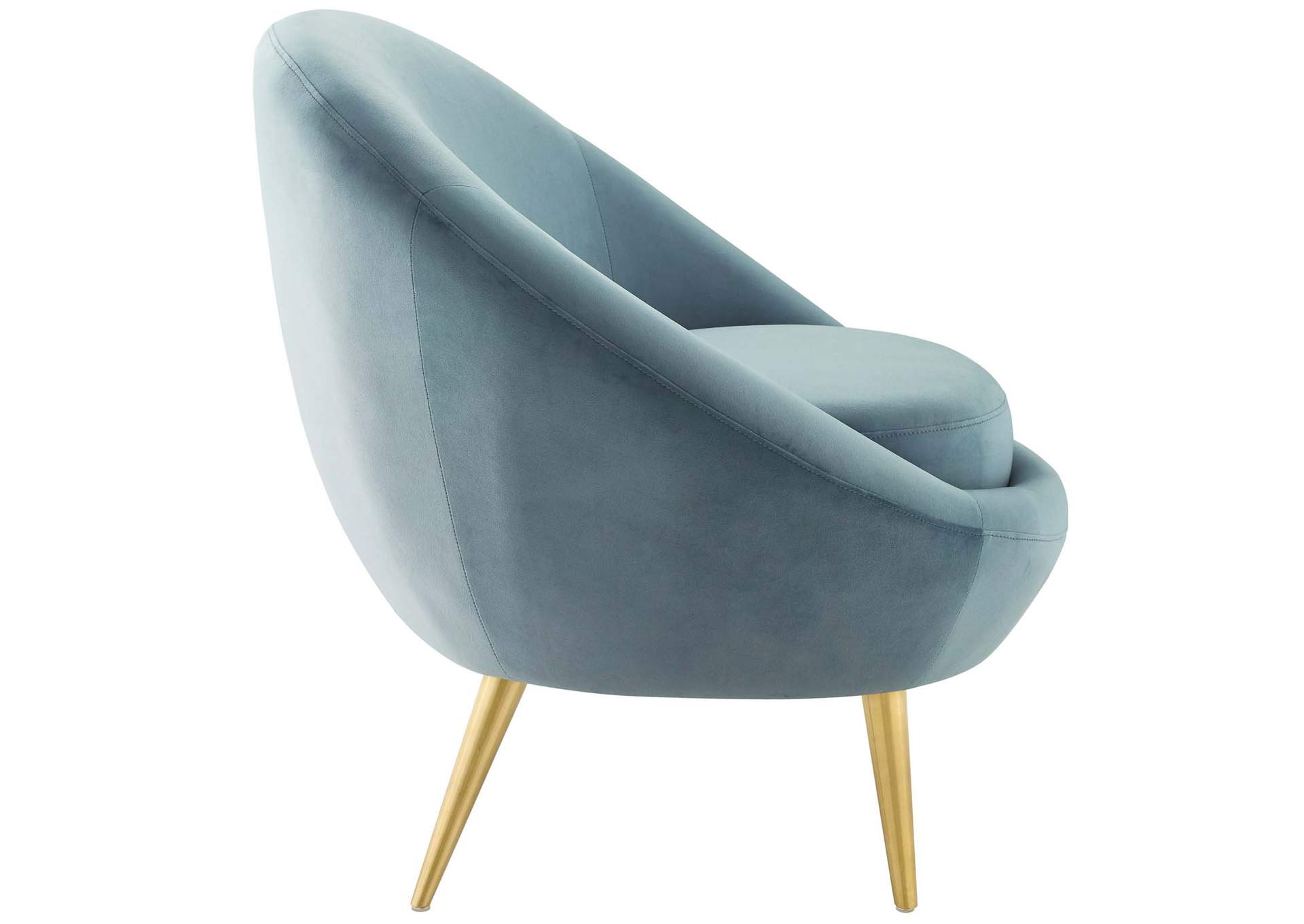 Light Blue Circuit Performance Velvet Accent Chair,Modway