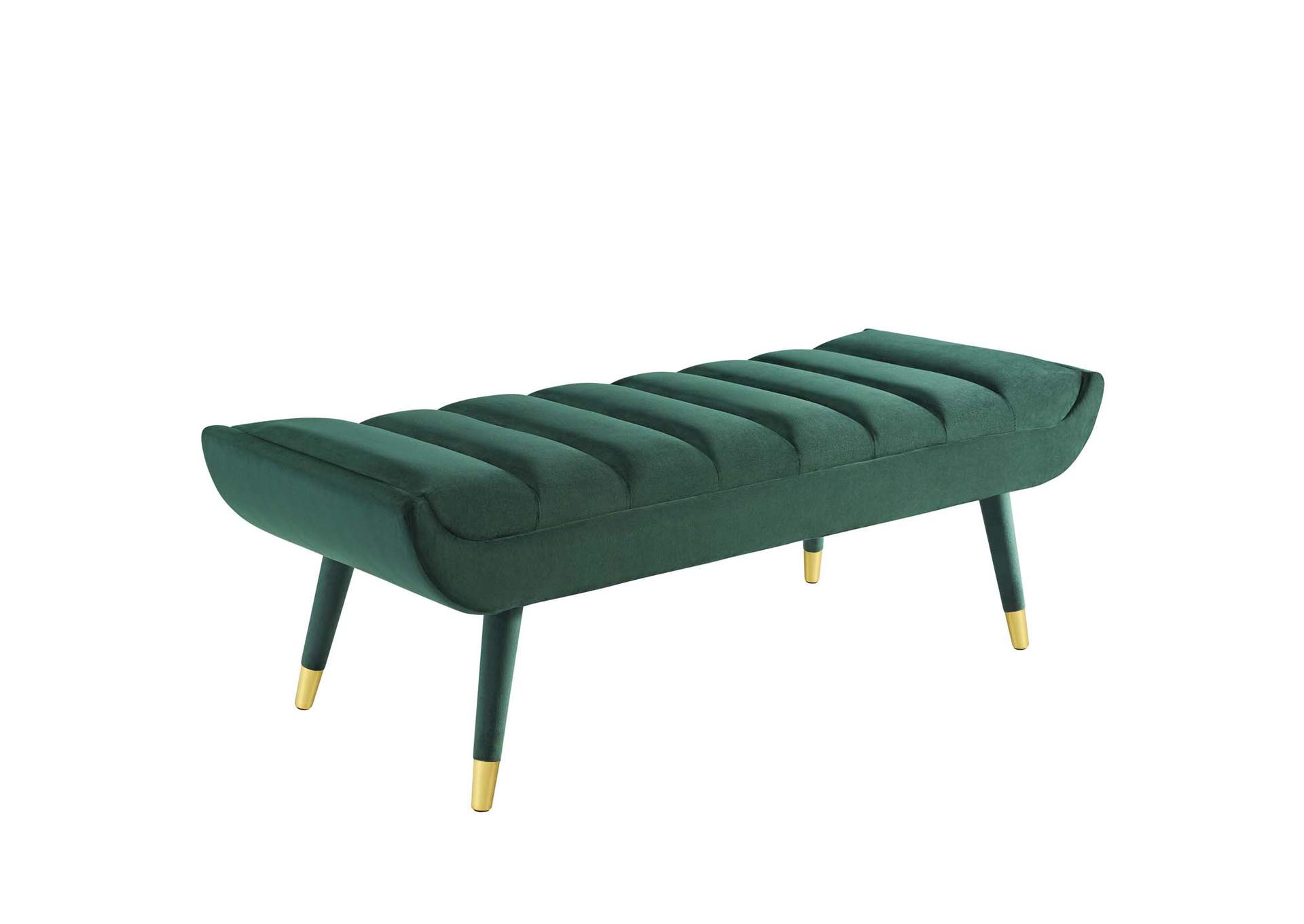 Guess Green Channel Tufted Performance Velvet Accent Bench,Modway
