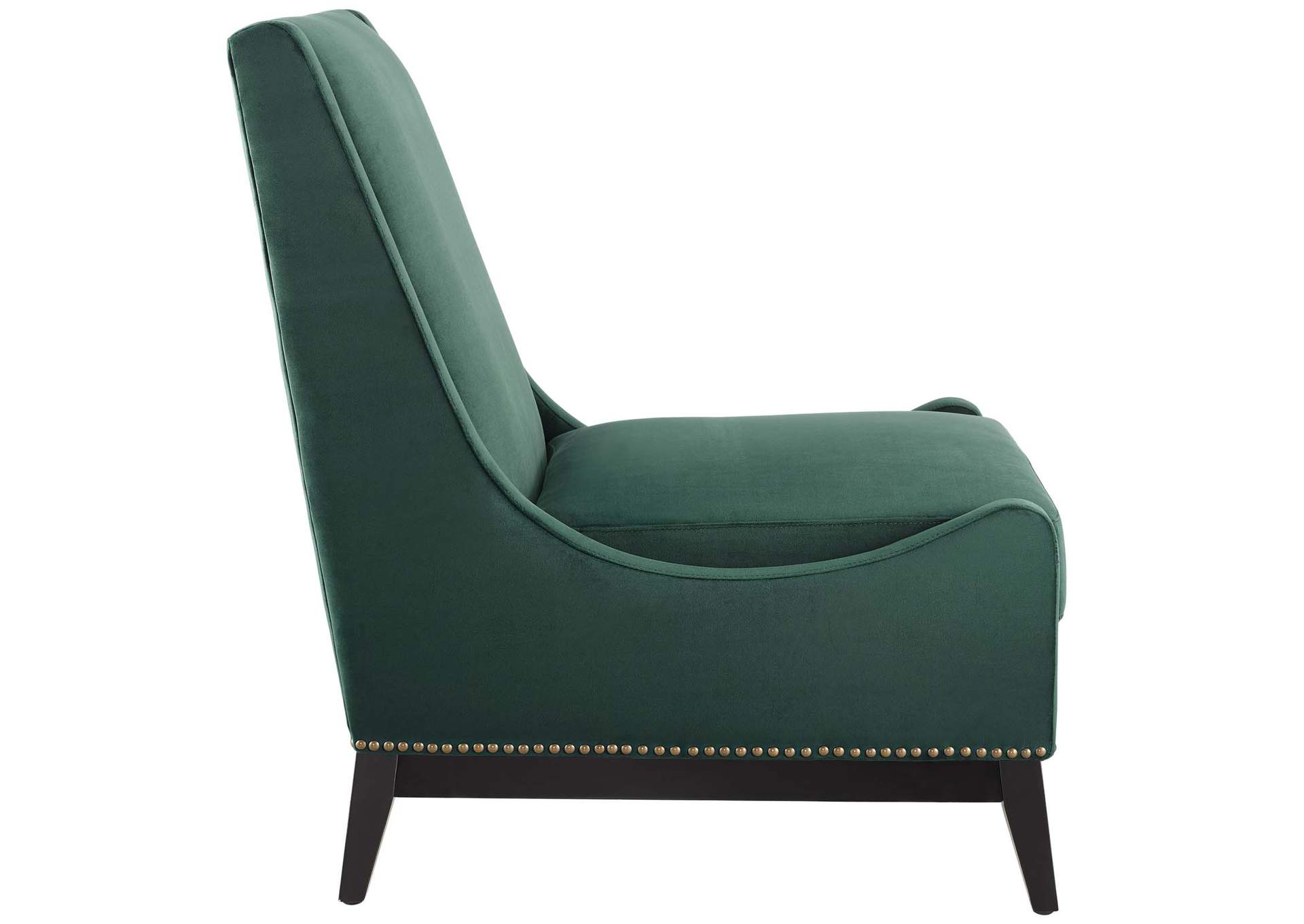 Green Confident Accent Upholstered Performance Velvet Lounge Chair,Modway