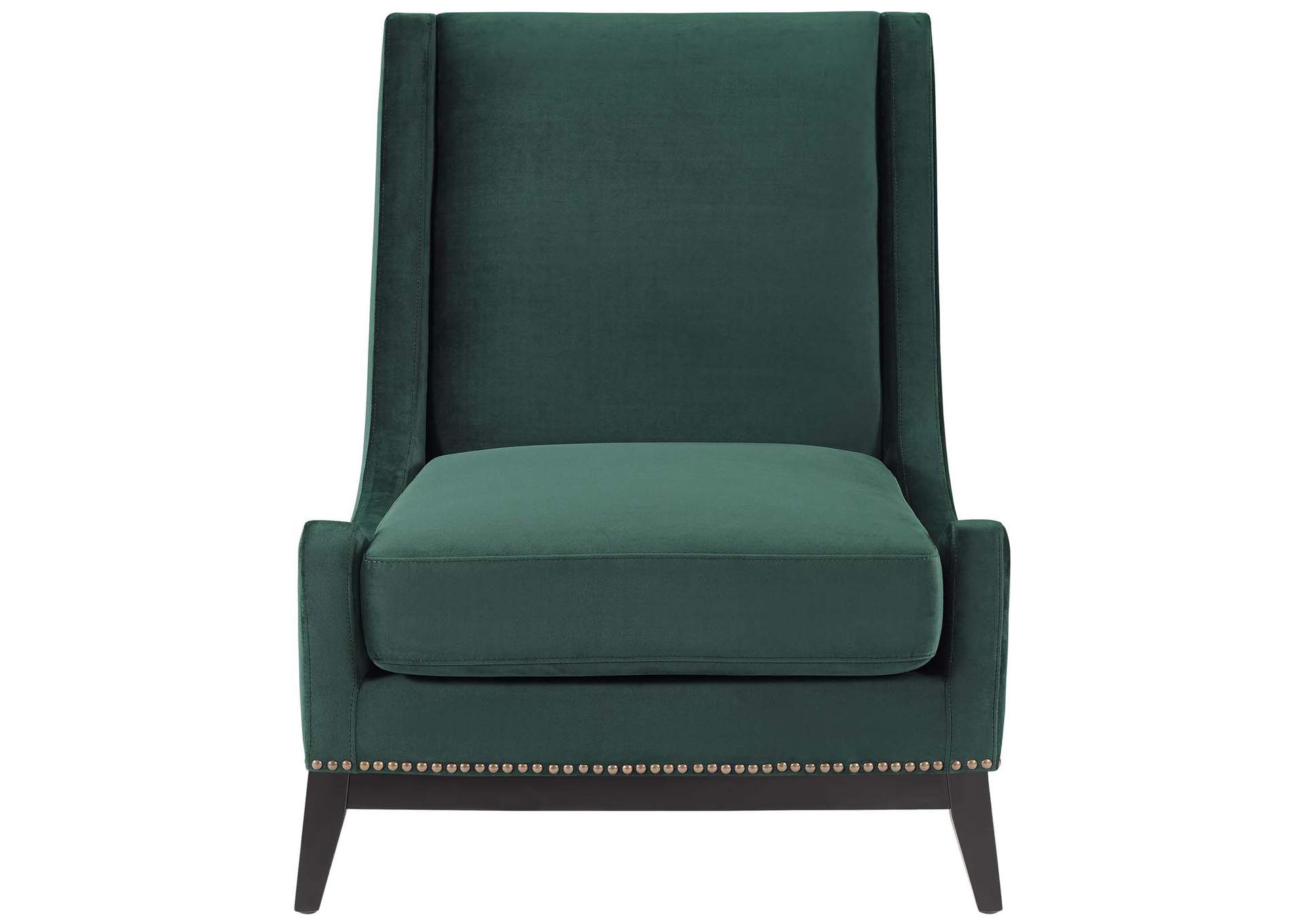 Green Confident Accent Upholstered Performance Velvet Lounge Chair,Modway