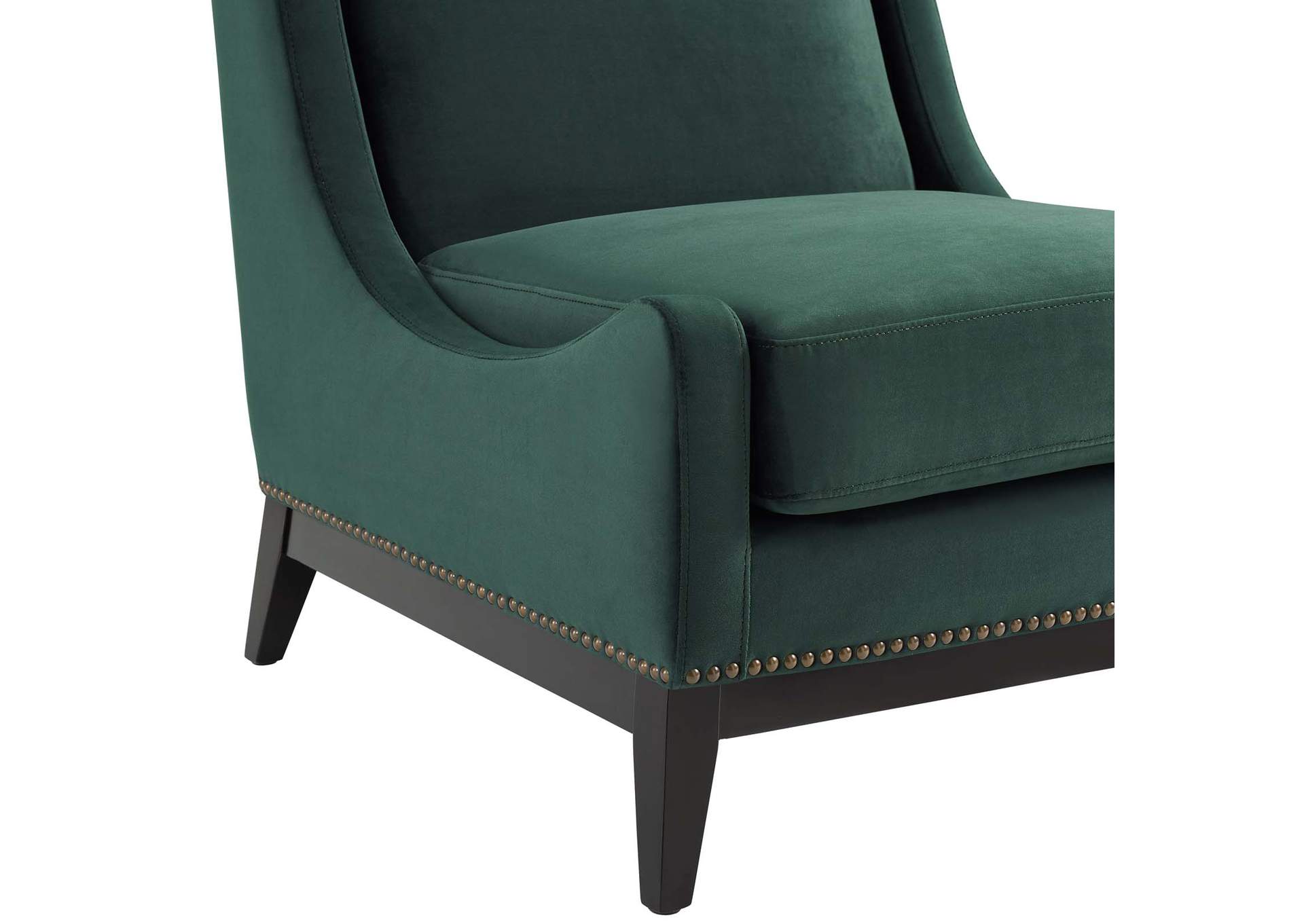 Green Confident Accent Upholstered Performance Velvet Lounge Chair,Modway