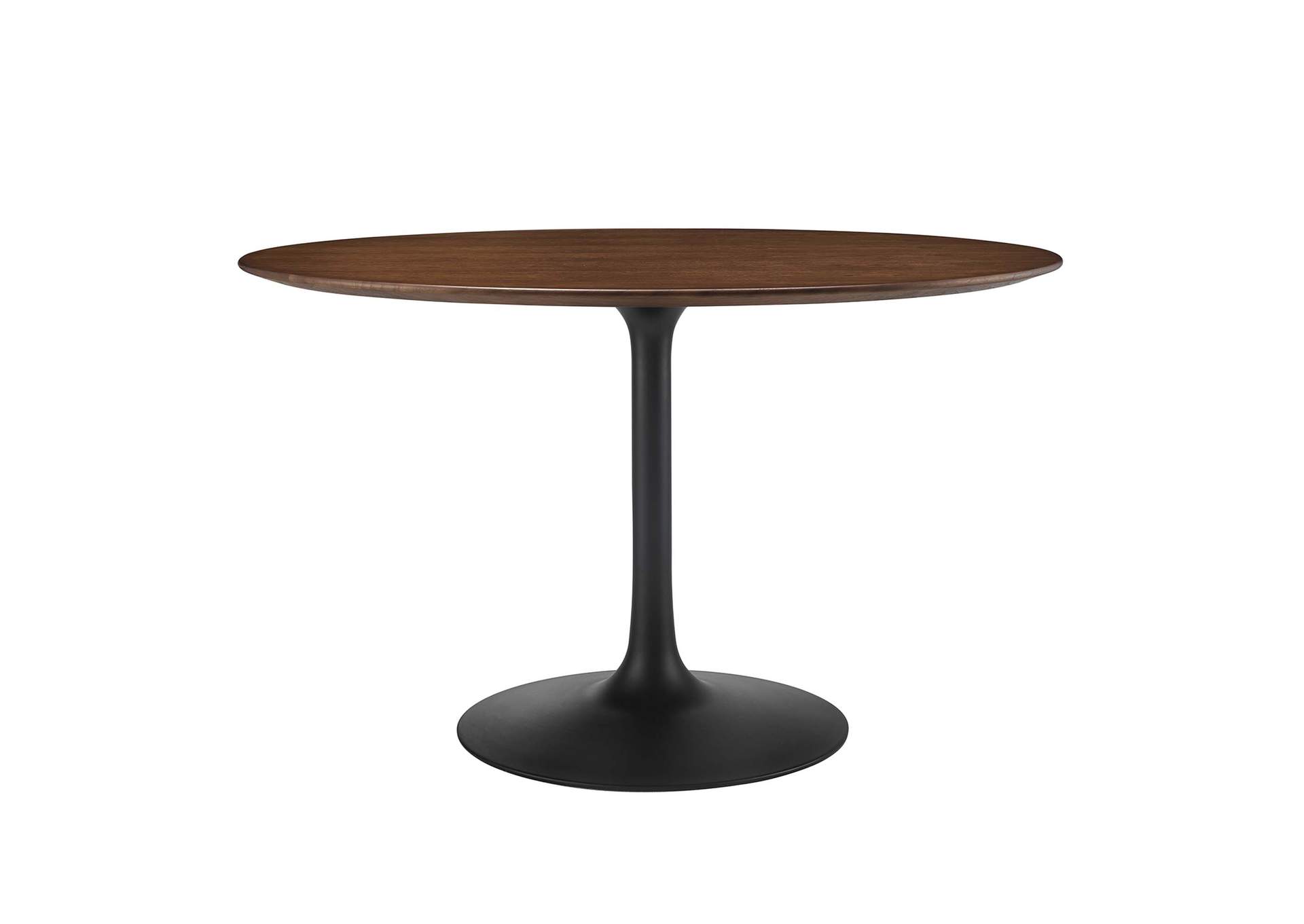 Black Walnut Lippa 47" Round Walnut Dining Table,Modway
