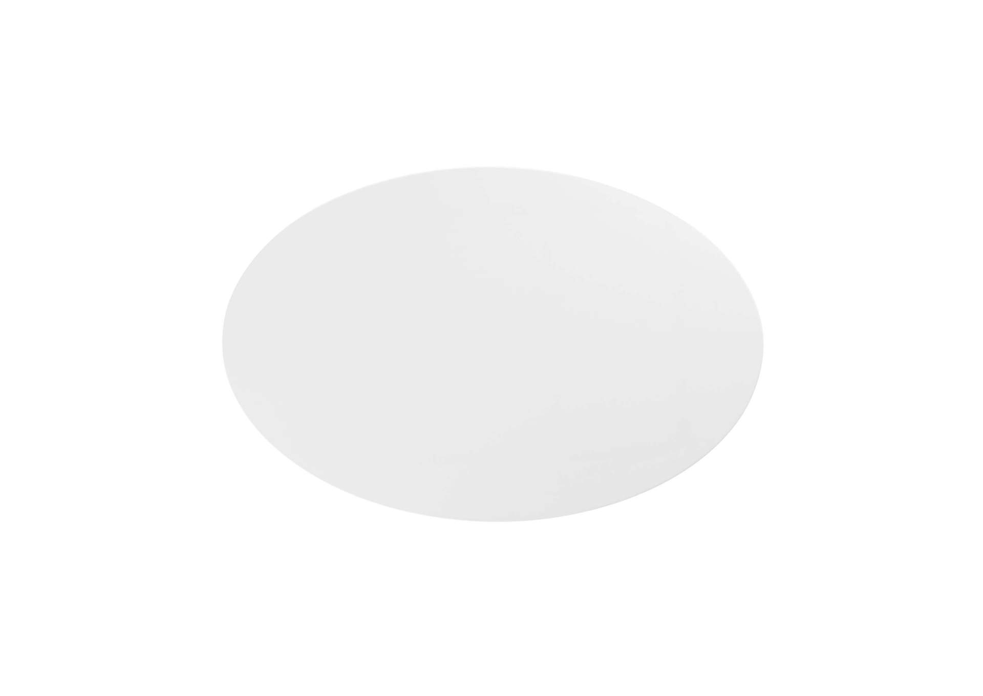 Black White Lippa 42" Oval-Shaped Wood Coffee Table,Modway