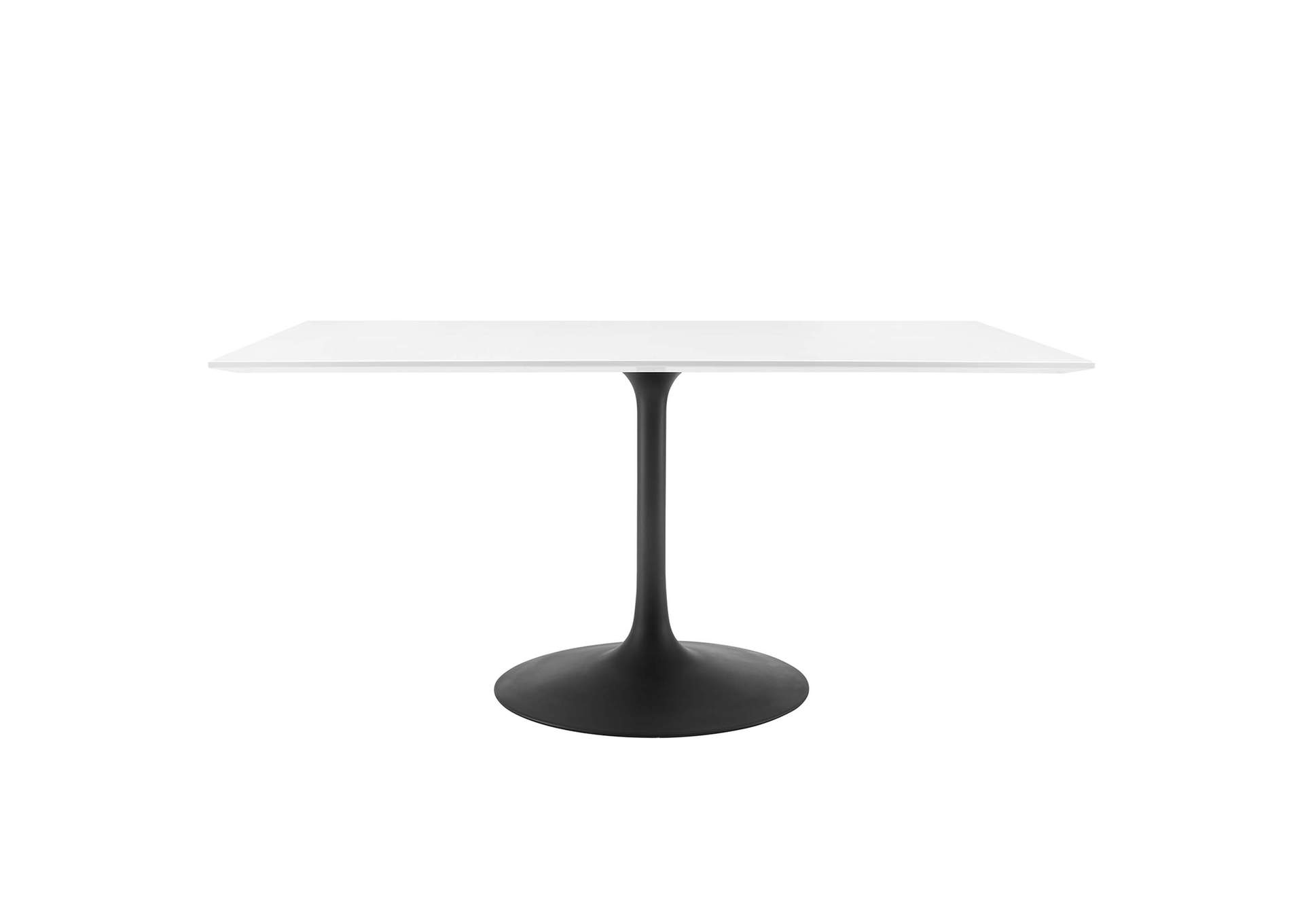 Black White Lippa 60" Rectangle Wood Dining Table,Modway
