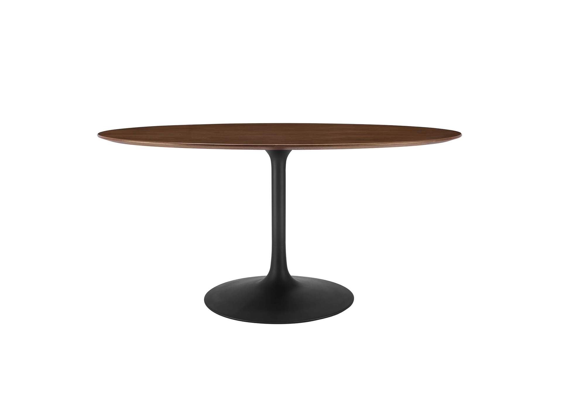 Black Walnut Lippa 60" Oval Walnut Dining Table,Modway