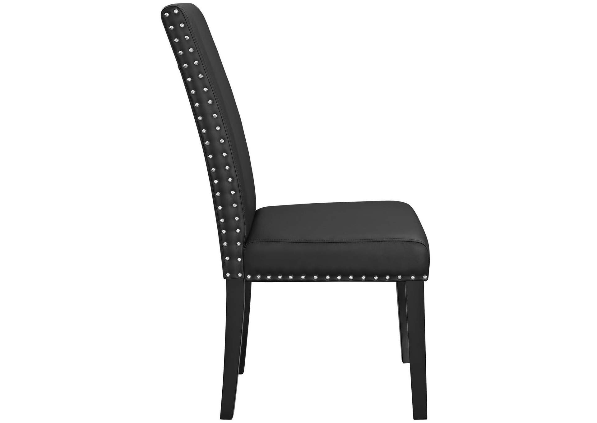 Black Parcel Dining Side Chair Vinyl [Set of 2],Modway