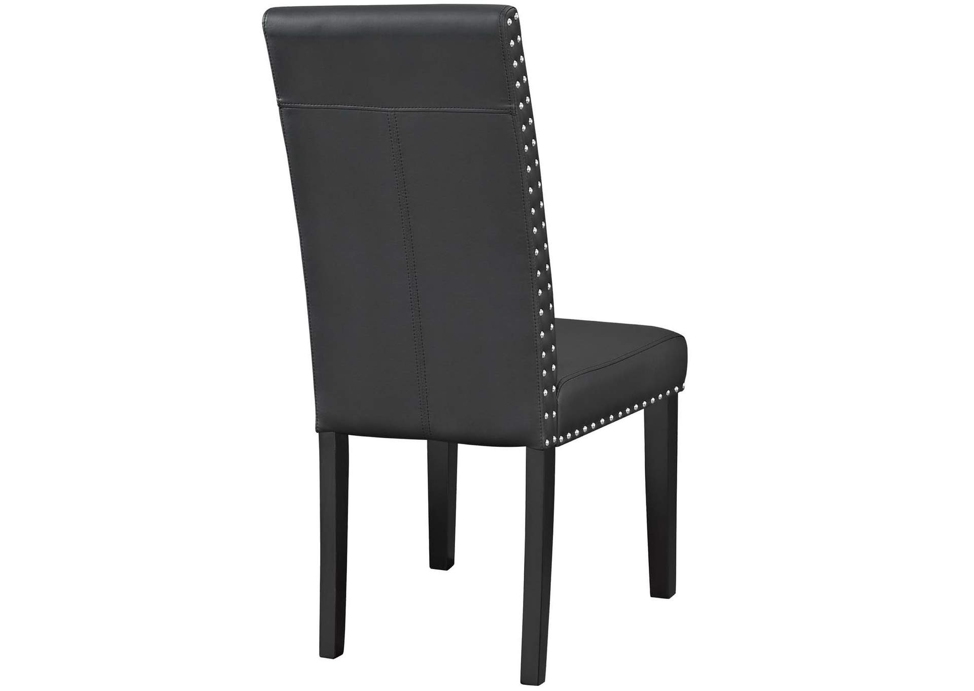 Black Parcel Dining Side Chair Vinyl [Set of 2],Modway