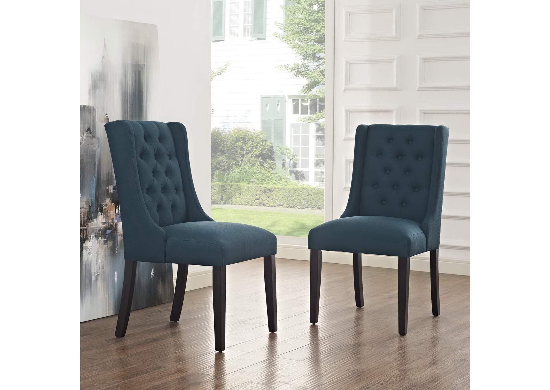 Azure Baronet Dining Chair Fabric [Set of 2],Modway