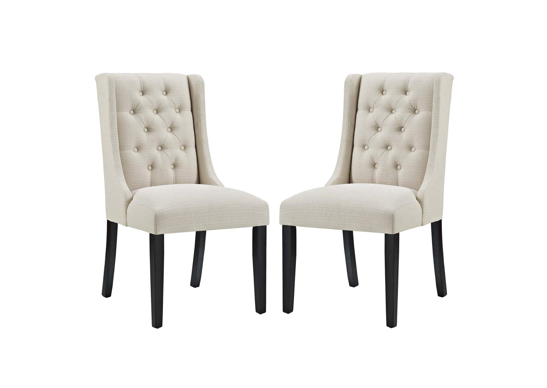 Beige Baronet Dining Chair Fabric [Set of 2],Modway