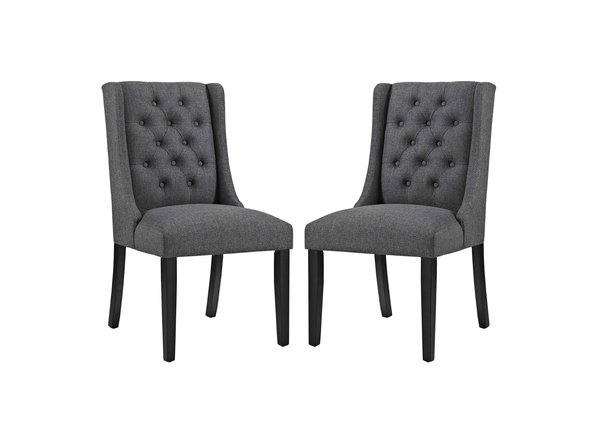 Gray Baronet Dining Chair Fabric [Set of 2],Modway
