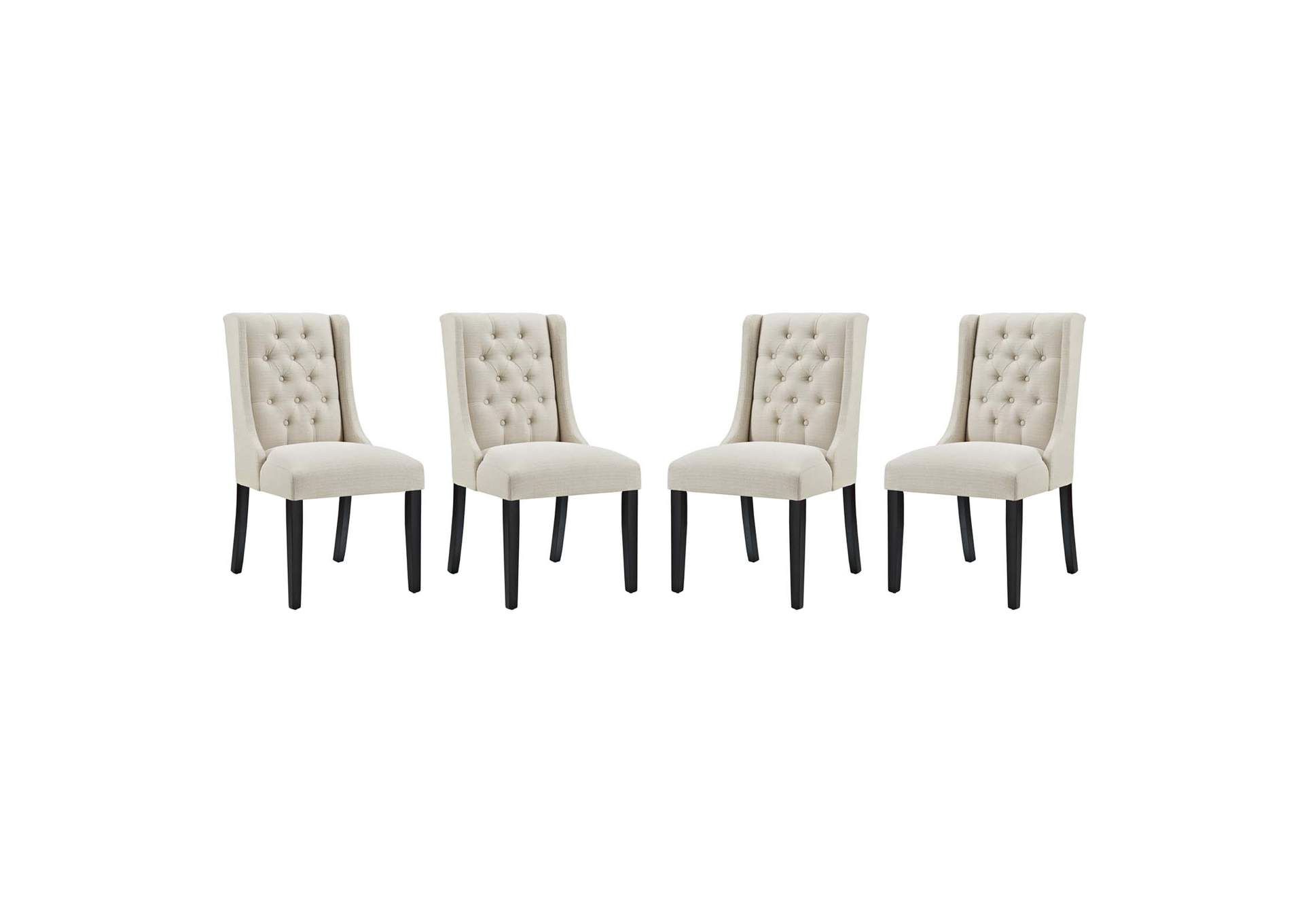 Beige Baronet Dining Chair Fabric [Set of 4],Modway