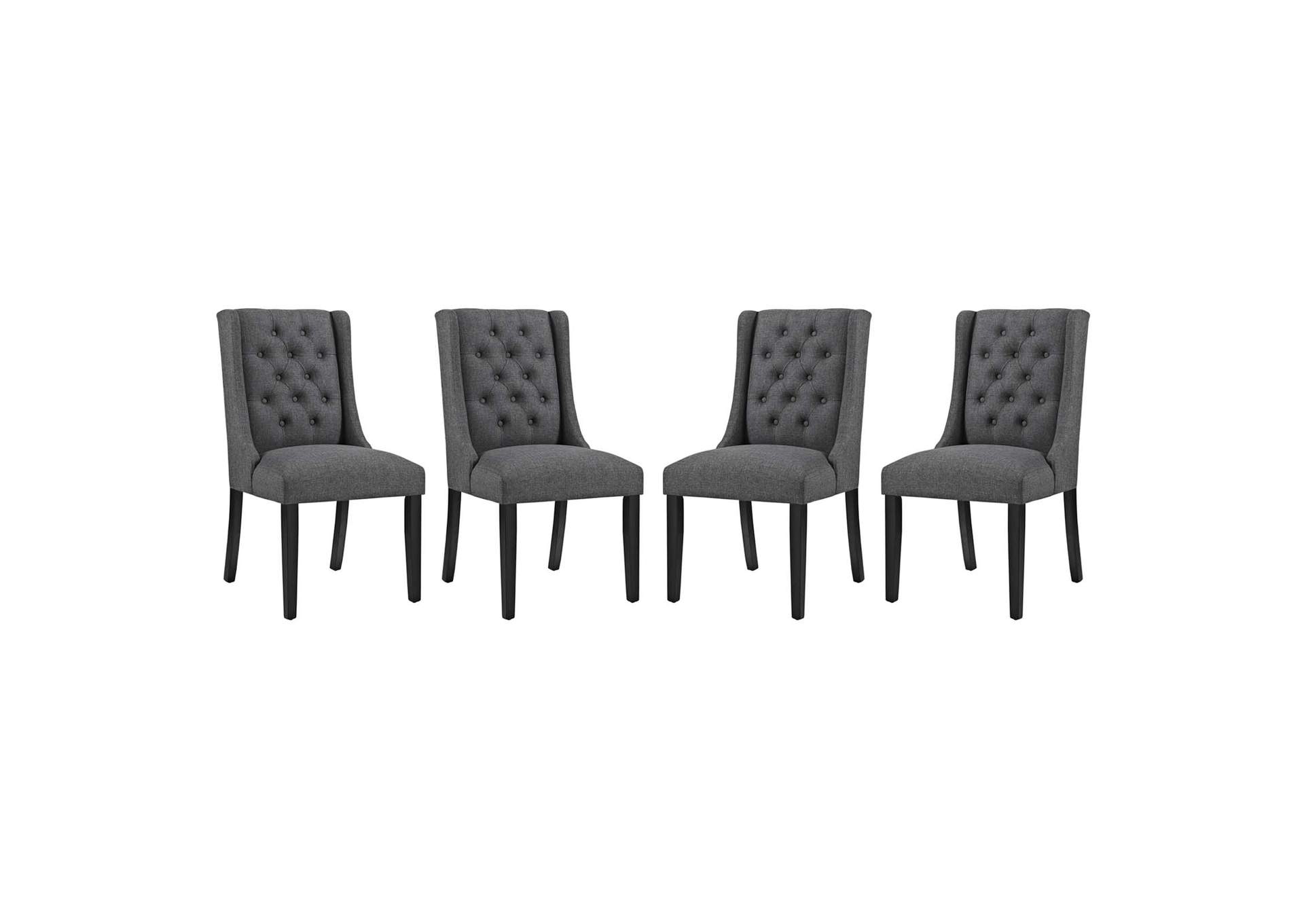 Gray Baronet Dining Chair Fabric [Set of 4],Modway