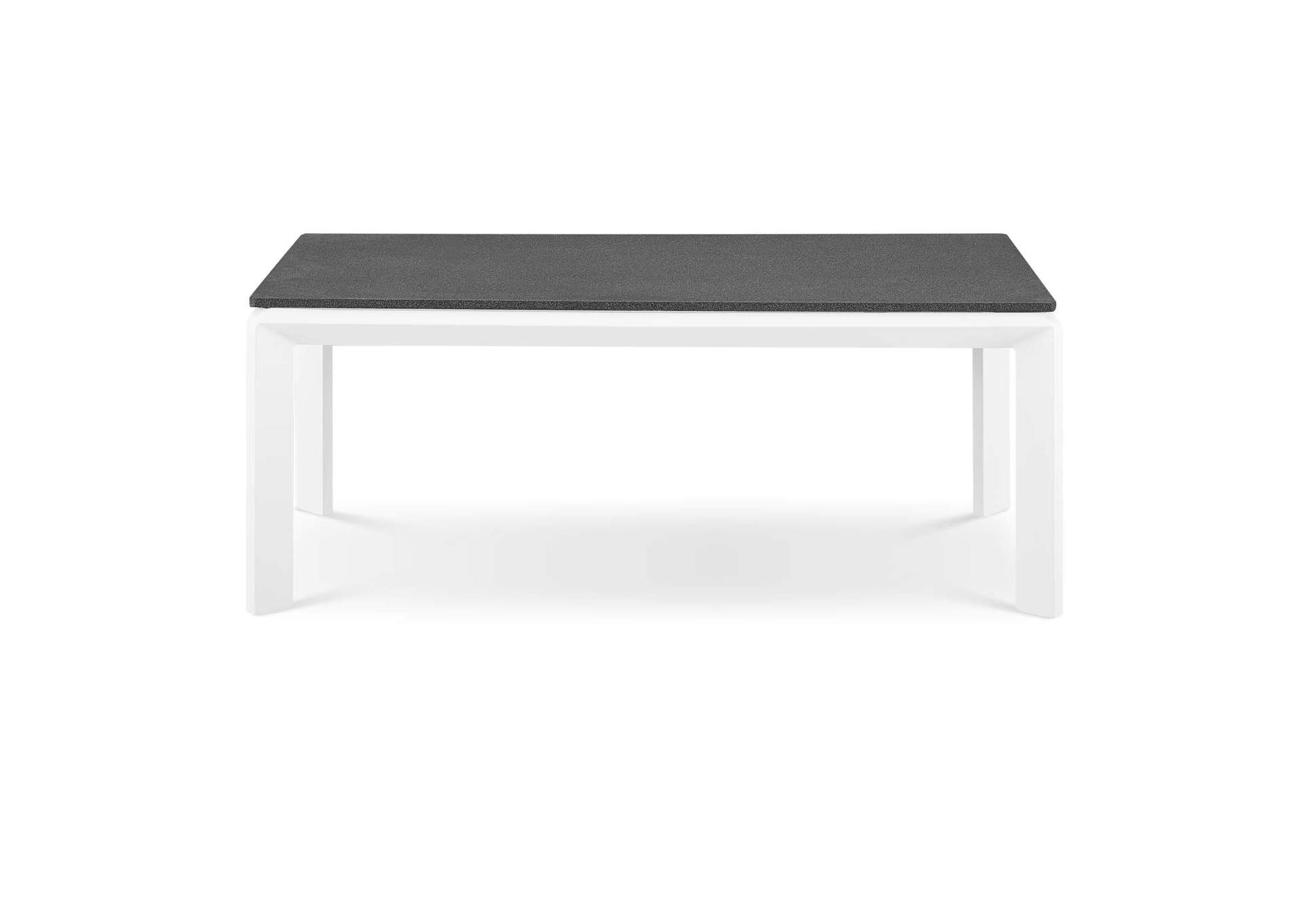 White Riverside Aluminum Outdoor Patio Coffee Table,Modway