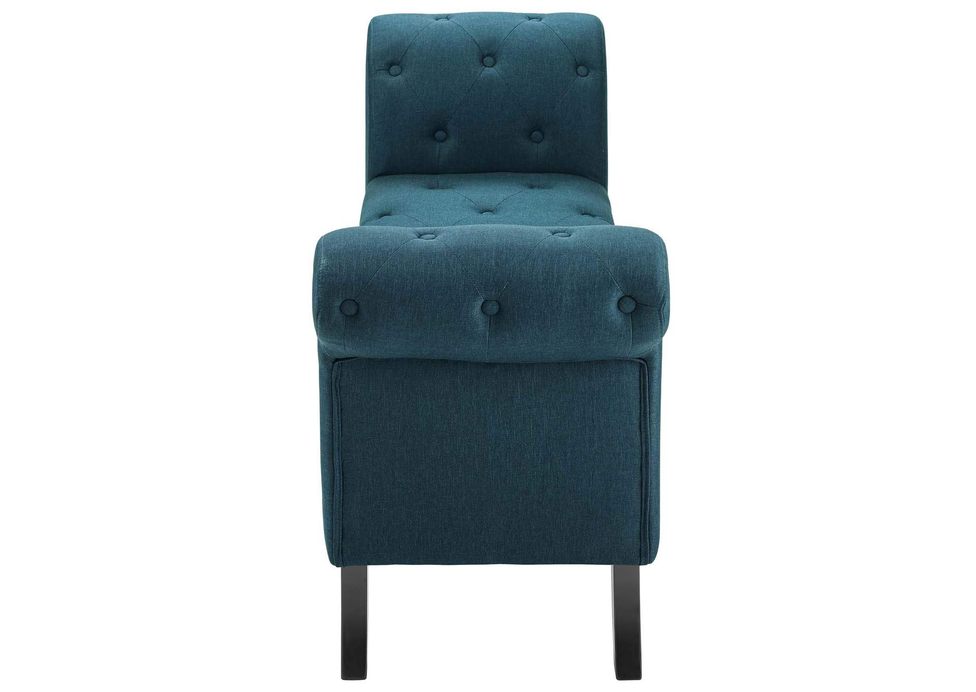 Blue Evince Button Tufted Accent Upholstered Fabric Bench,Modway