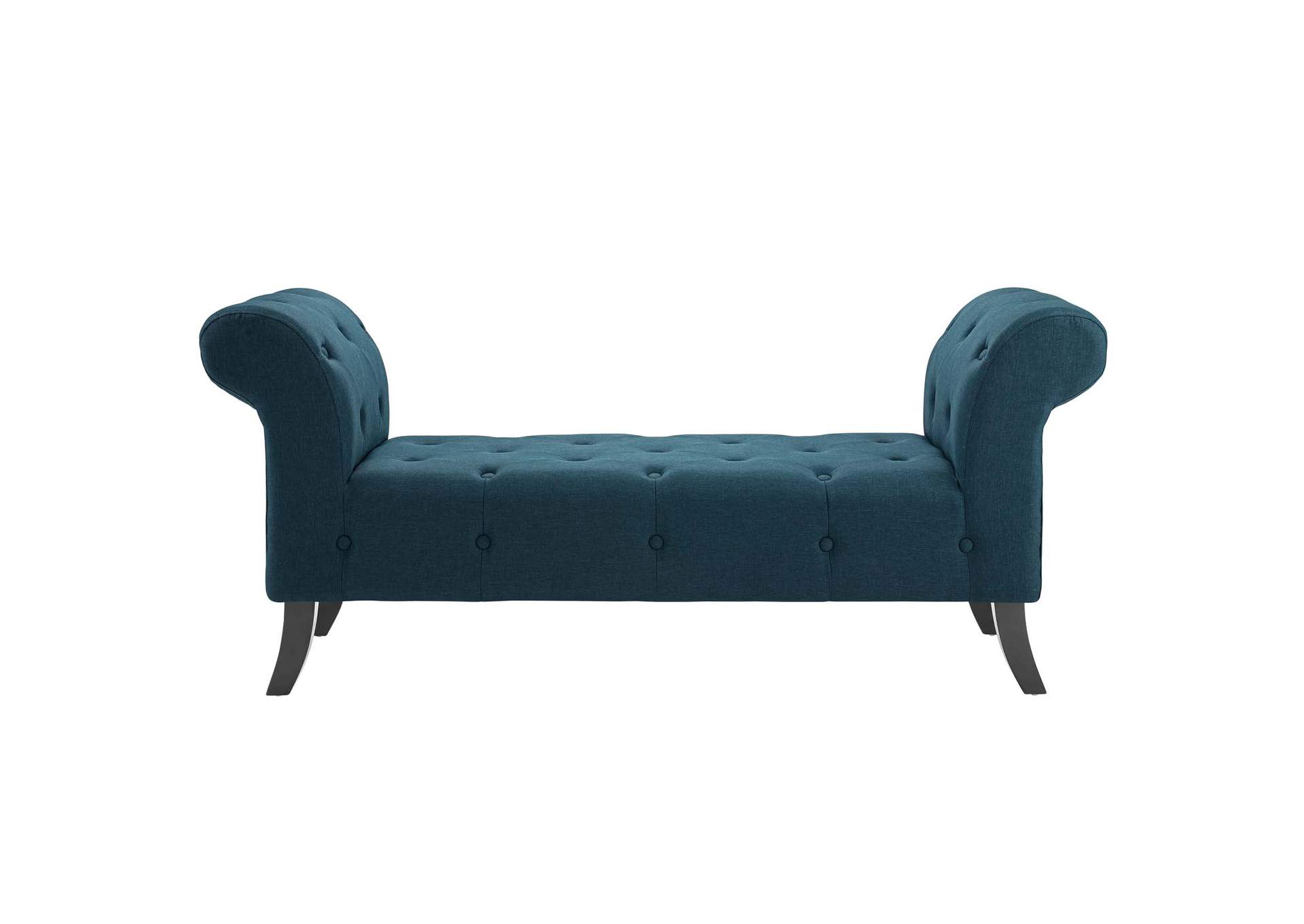 Blue Evince Button Tufted Accent Upholstered Fabric Bench,Modway